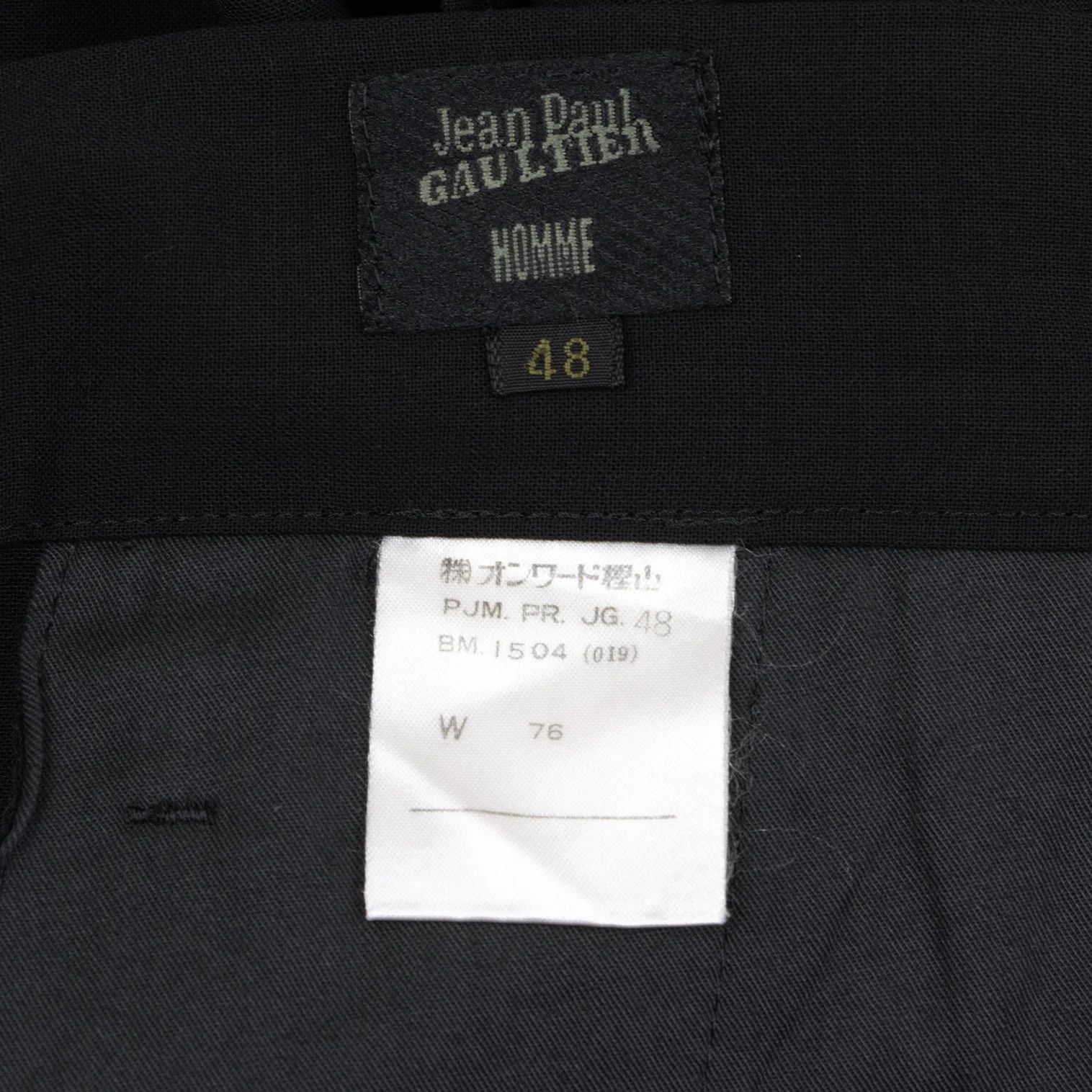 Jean Paul Gaultier Summer Wool Two-Tuck Pants in Black Size 48 Size US 32 / EU 48 - 12 Thumbnail