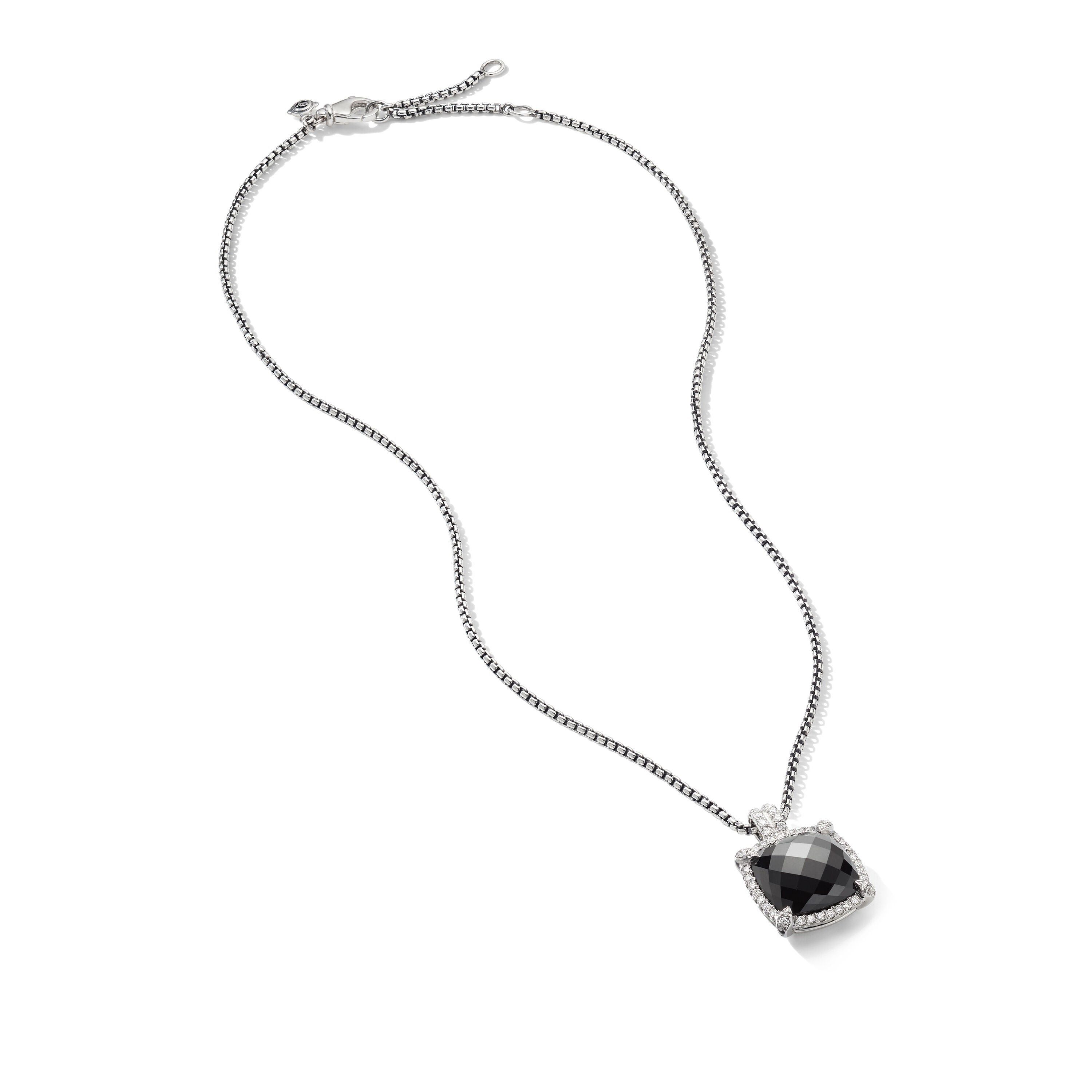 David Yurman o1w1db10325 Chatelaine Pave Bezel Pendant Necklace Size ONE SIZE - 2 Thumbnail