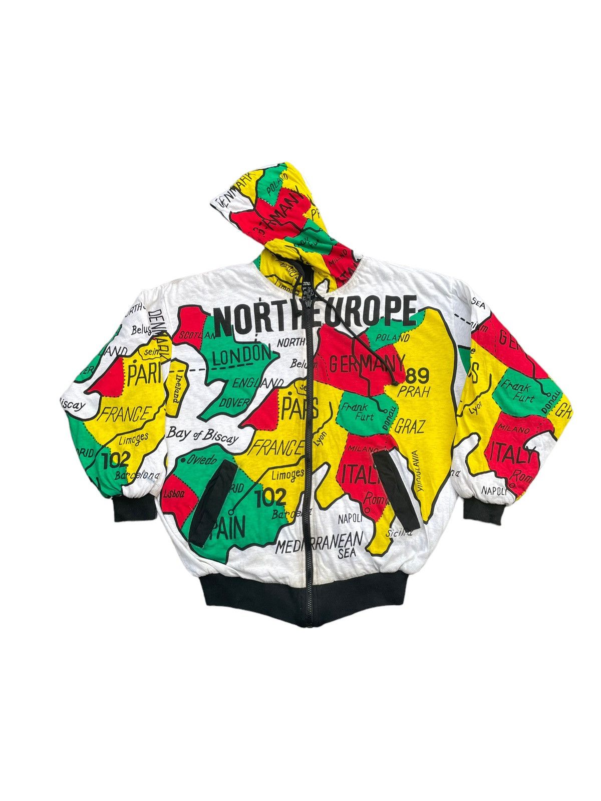 Japanese Brand F.U.Stadio Europe Map Design Hoodie Size US M / EU 48-50 / 2 - 1 Thumbnail