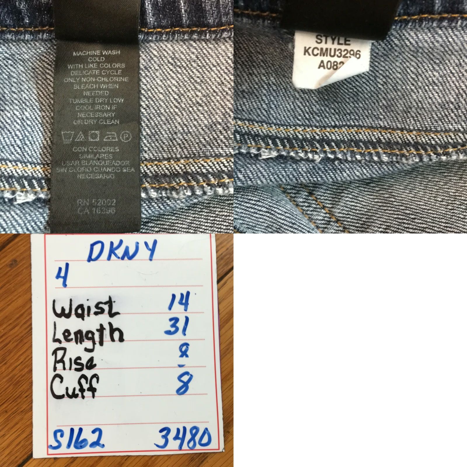 DKNY Dkny Jeans Bootcut Women Blue Denim Size 4 Regular Low Rise Stretch 31 in Inseam 5-Pocket Design Vintage No Size 27" / US 4 / IT 40 - 8 Thumbnail