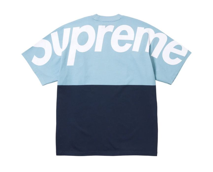 Supreme Supreme 23FW Split S/S Top Blue XXL | Grailed