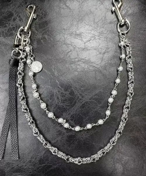 Japanese Brand 2 Layer Natural Echo Pearled Wallet Chain Size ONE SIZE - 1 Thumbnail