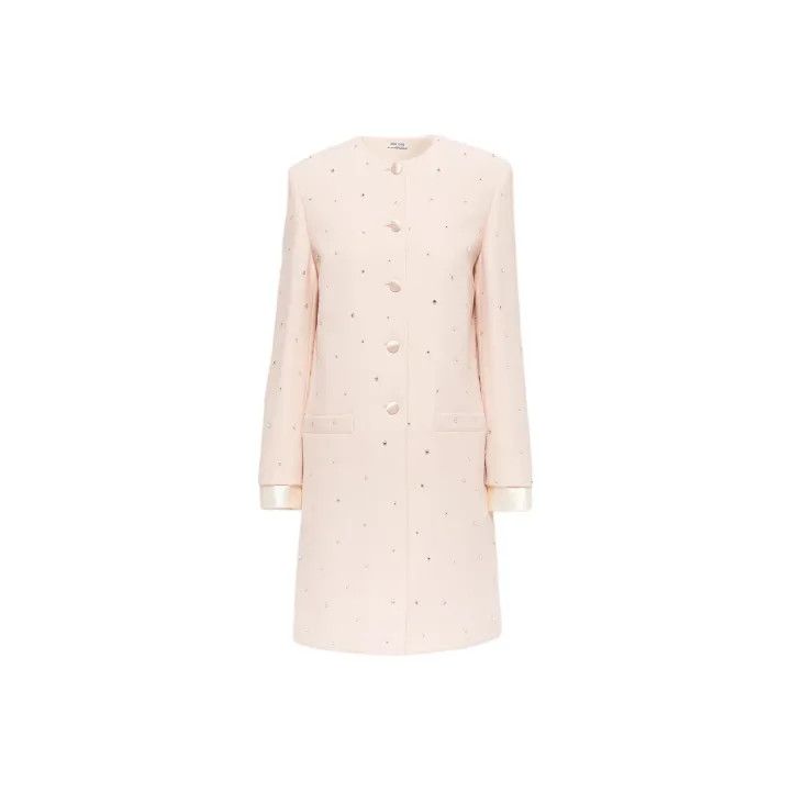Miu Miu Miu Miu Pink Long Sleeve Button Coat 0079 Size M / US 6-8 / IT 42-44 - 1 Thumbnail