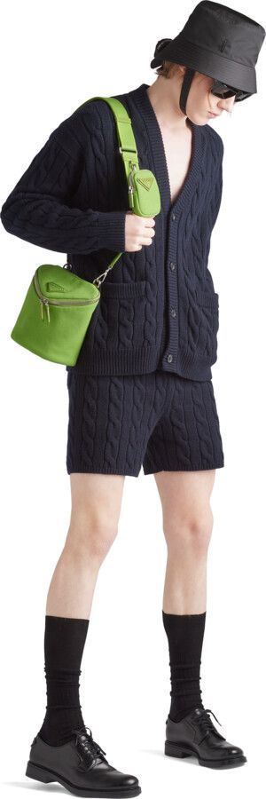 Prada Prada Canvas Shoulder Bag Fern Green Size ONE SIZE - 2 Thumbnail