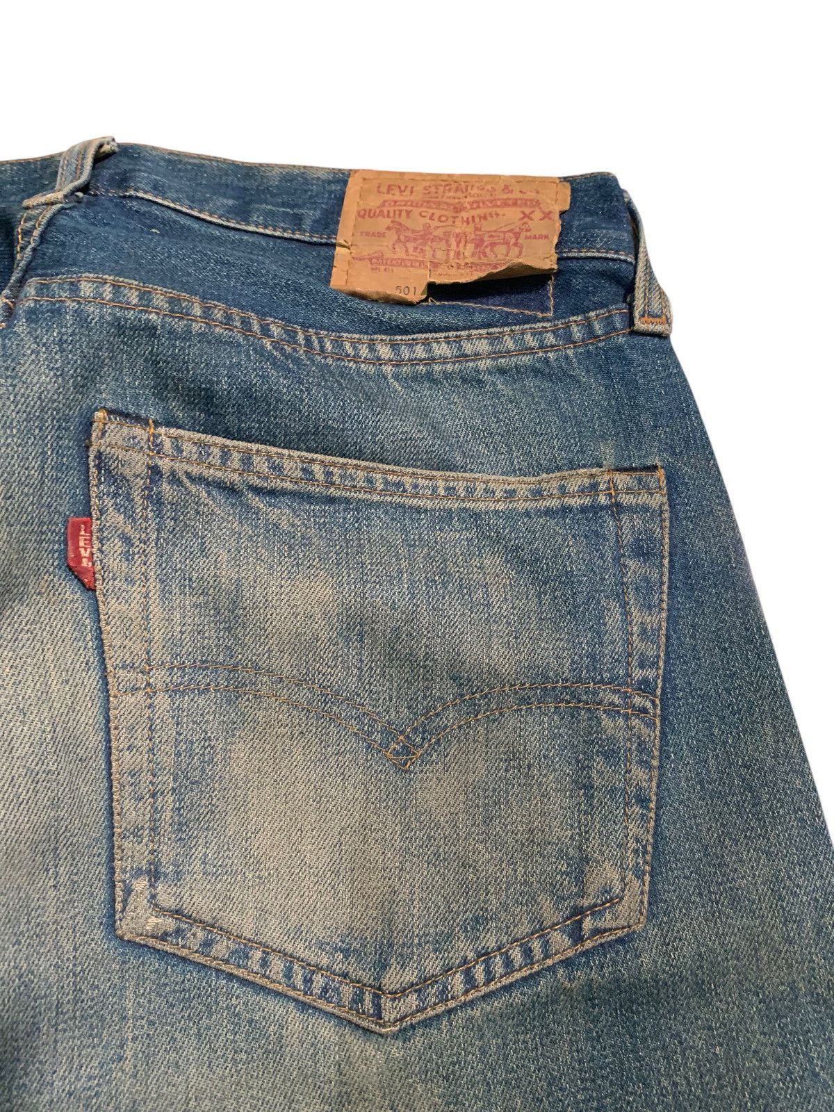 Levi's VINTAGE LEVIS 501 BIG E SELVEDGE MUDWASH & RUSTY DISTRESSED Size US 29 - 12 Thumbnail