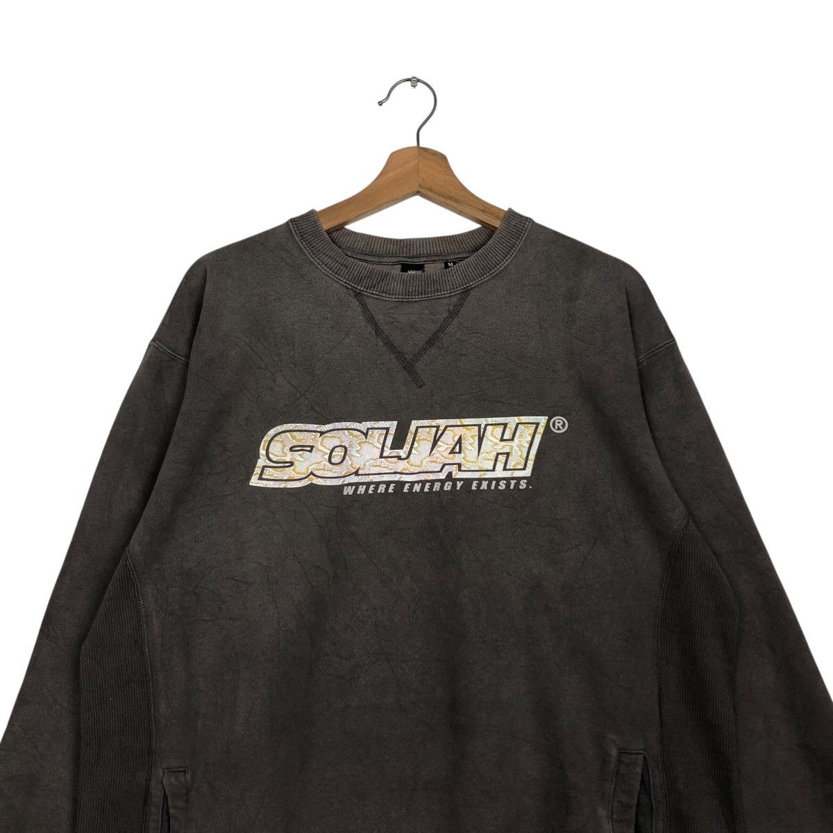 Japanese Brand 📌Vintage Sweatshirt Soljah Big Logo Punk Design Size US M / EU 48-50 / 2 - 4 Thumbnail