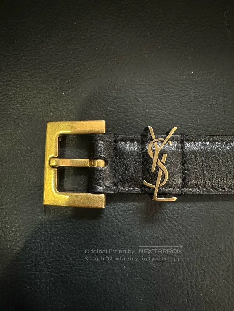 Saint Laurent Paris Saint Laurent Paris Gold Buckle Belt Size ONE SIZE - 3 Thumbnail
