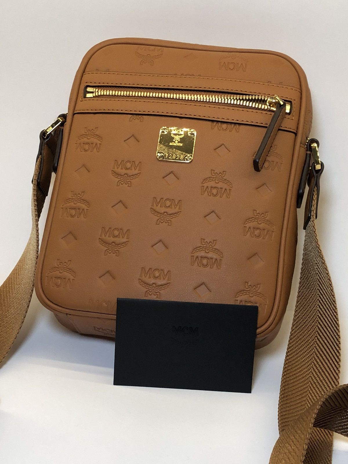 MCM MCM Gold Logo Monogram Crossbody Messenger Bag Fall 2022 Size ONE SIZE - 6 Thumbnail