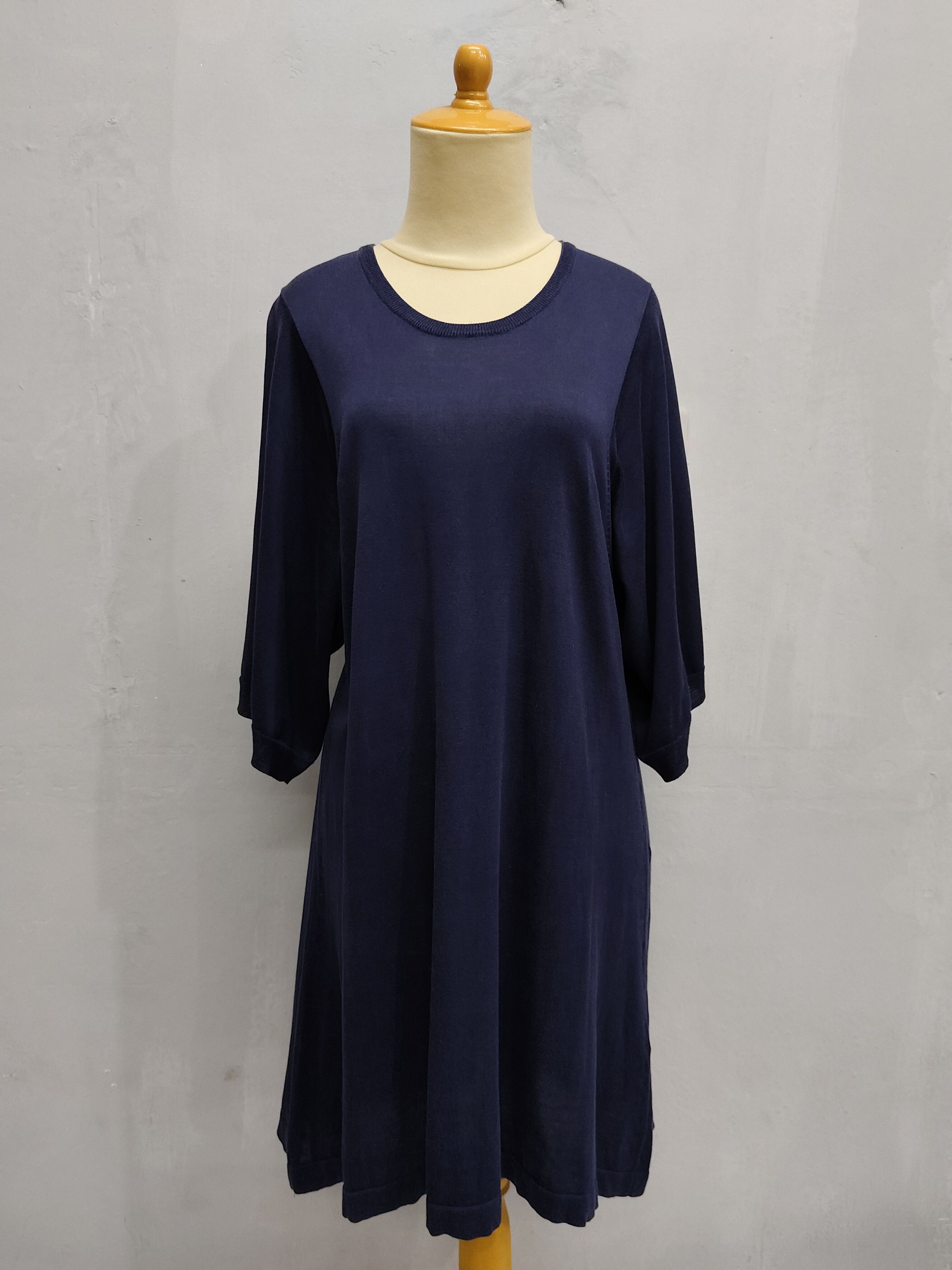 Zucca 🇯🇵 Zucca 🇯🇵 by Issey Co Navy Sweatshirt Midi Dress Size L / US 10 / IT 46 - 9 Thumbnail