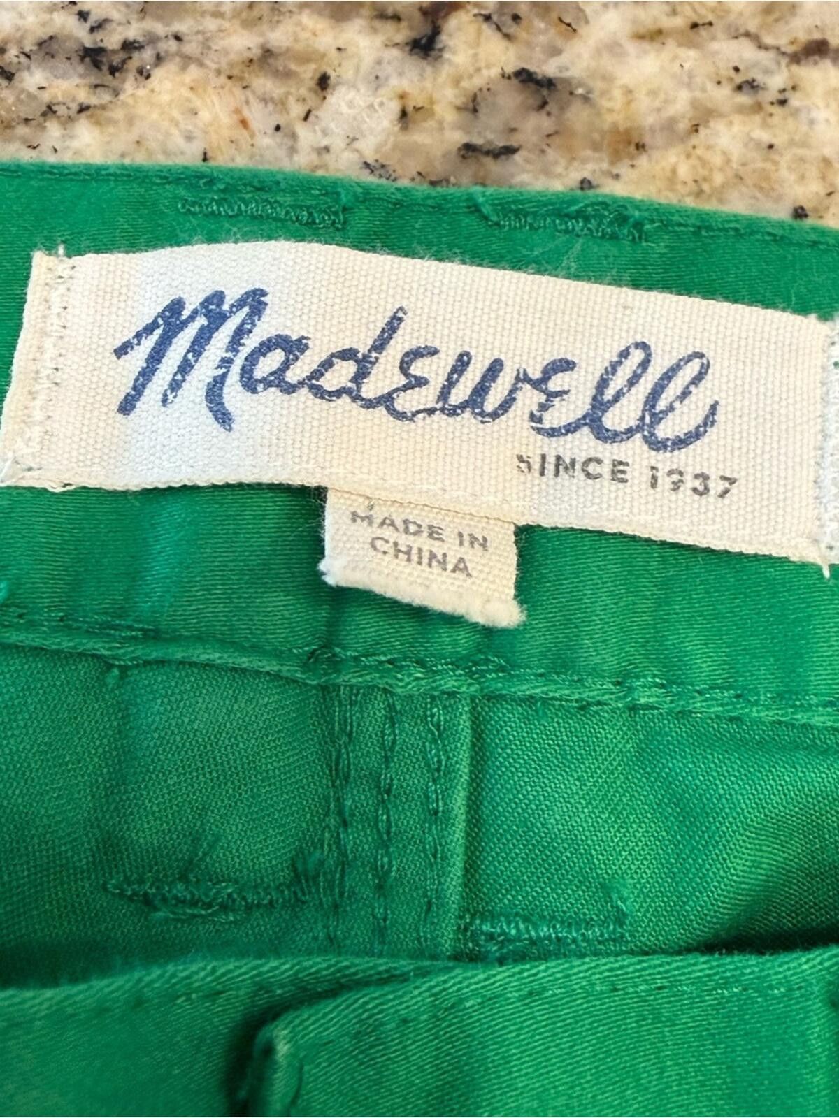 Madewell Madewell Skinny Ankle green pants zip button soft SZ 2 Size 26" / US 2 / IT 38 - 4 Thumbnail