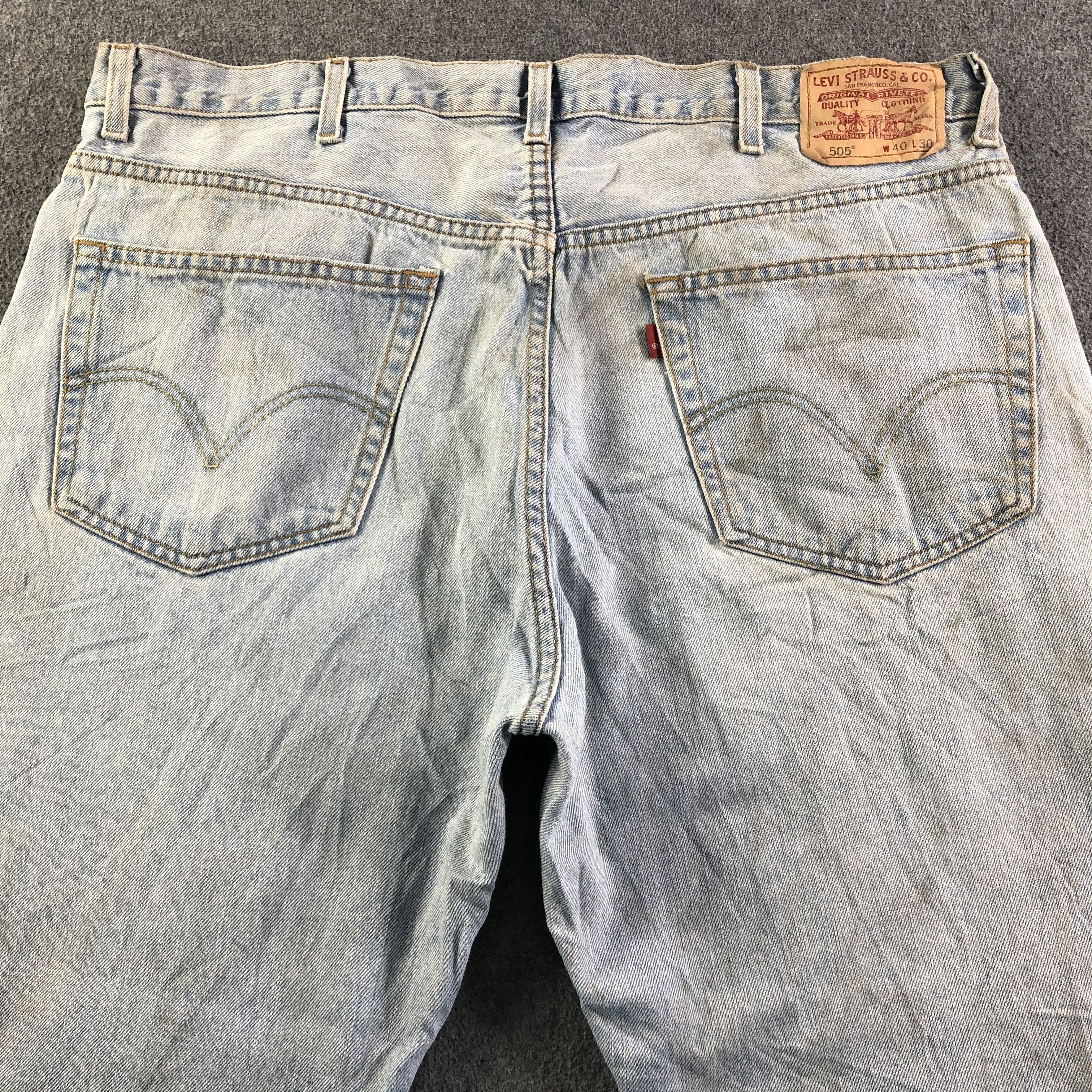 Levi's Vintage Light Wash Levis 505 Jeans-J4135 Size US 40 / EU 56 - 4 Thumbnail