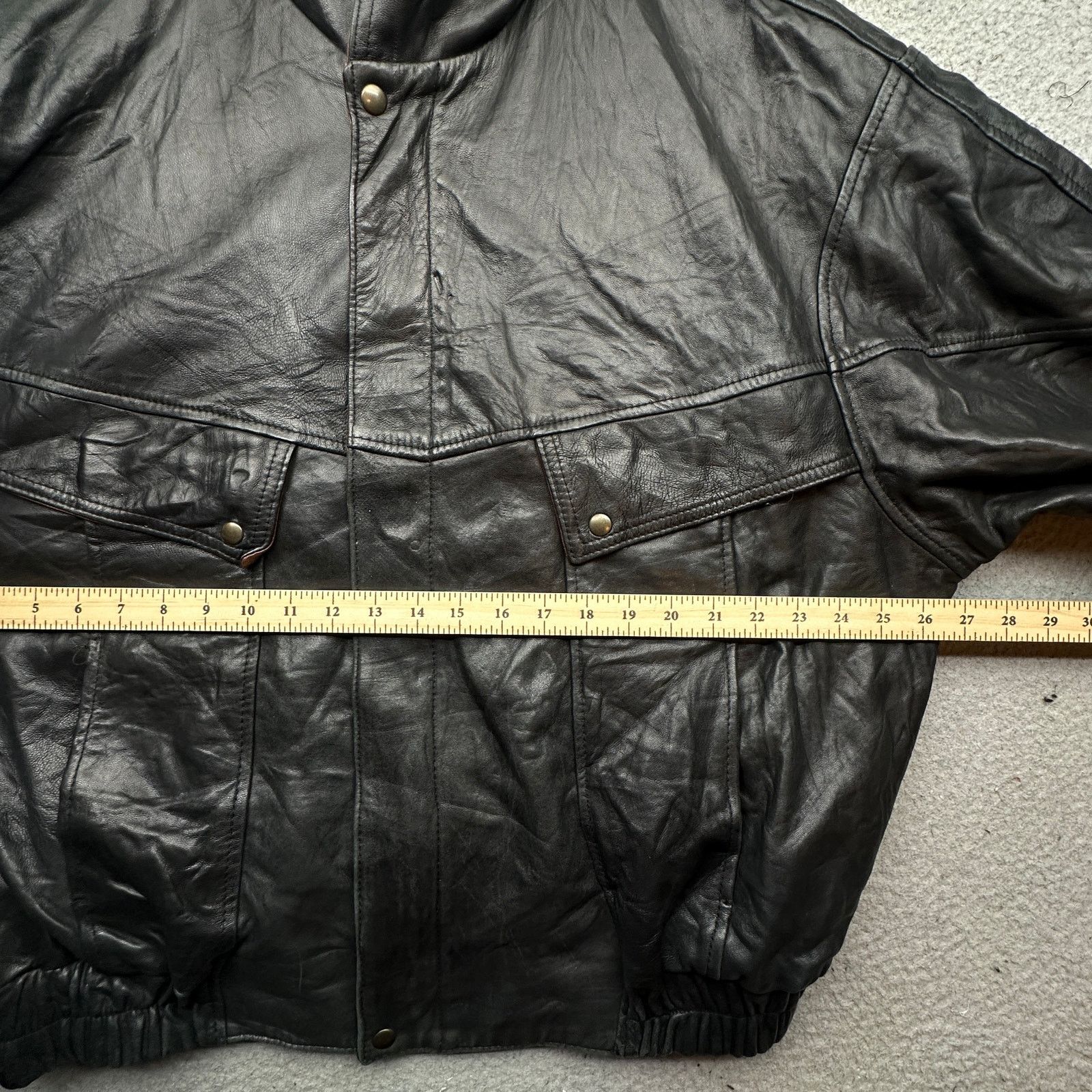 Vera Pelle Vintage Vera Pelle Leather Bomber Biker Jacket Mens 56 XL Size US XL / EU 56 / 4 - 4 Thumbnail