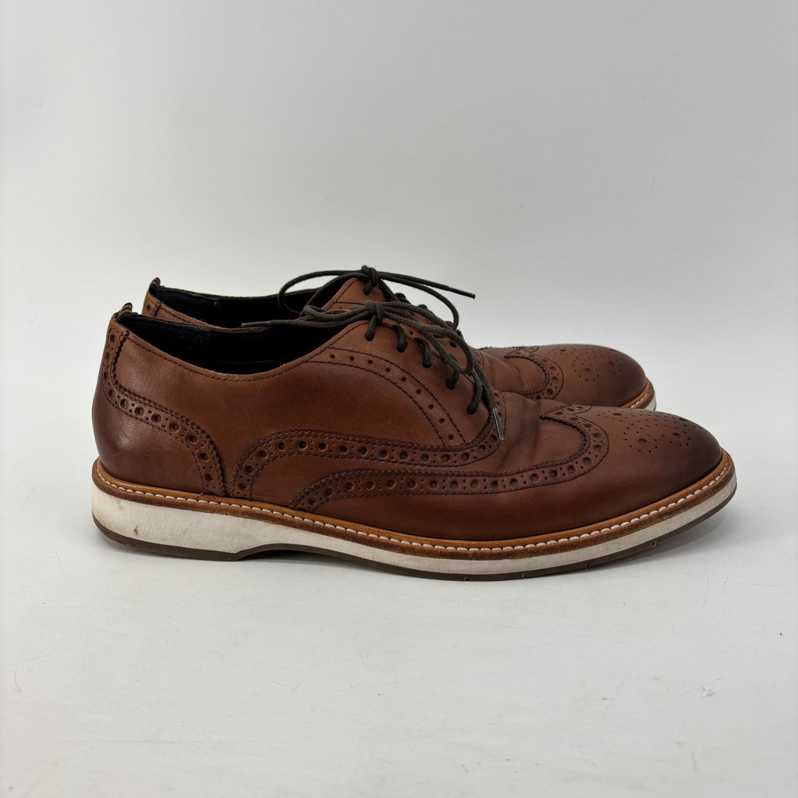 Cole Haan Cole Haan Sz 11 Mens Morris Grand Wingtip Brown Leather Size US 11 / EU 44 - 2 Thumbnail