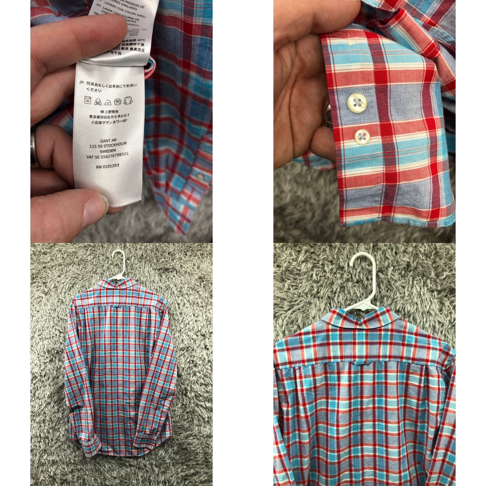 Gant GANT Shirt L Mens Multicolor Striped Long Sleeve Button Down Collar Size US L / EU 52-54 / 3 - 8 Thumbnail