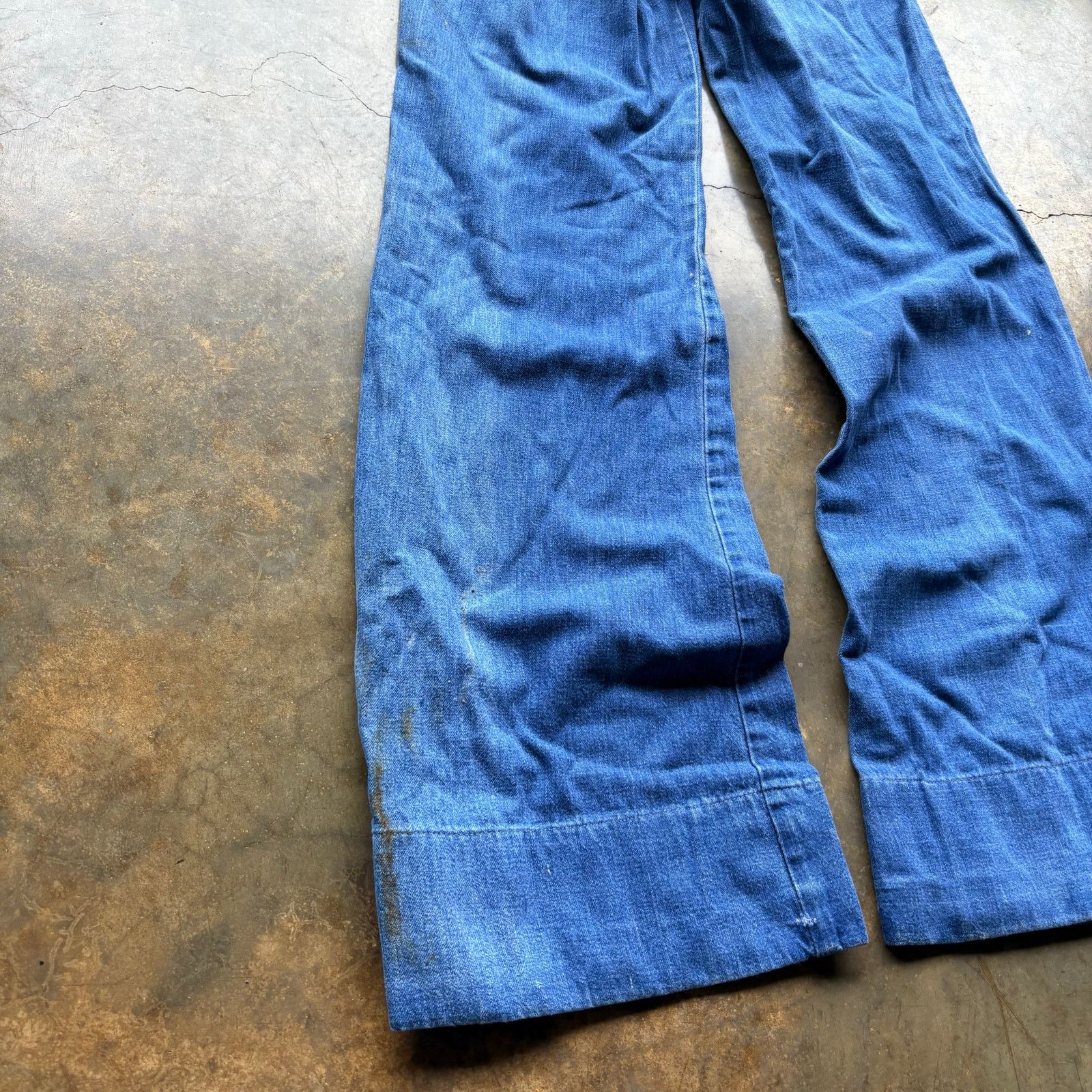 Vintage True Vintage 60s 70s Jc Penny Bells Blue Jeans Wide Flares Size US 28 / EU 44 - 2 Thumbnail
