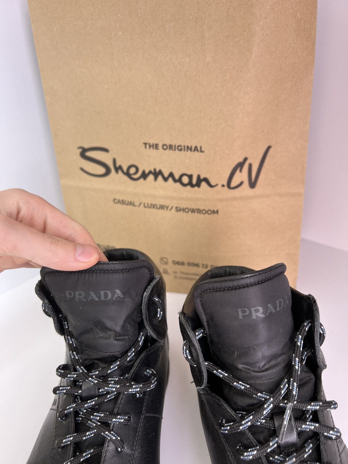 Prada × Vintage Vintage Prada High Cut Sneakers Men's Size US 8 / EU 41 - 5 Thumbnail