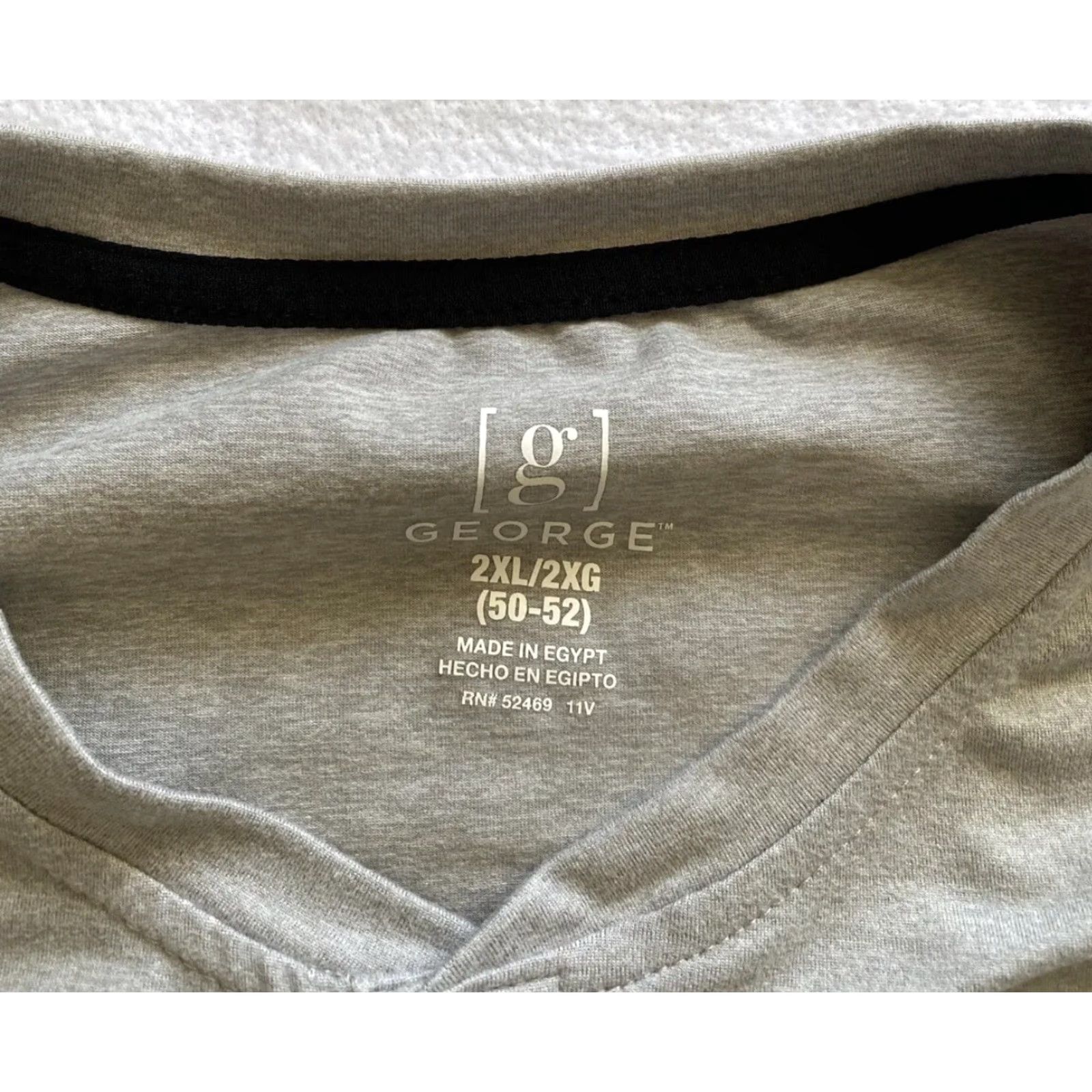 George George T Shirt Men’s XXL Gray Short Sleeve Super Soft Cotton Blend Basic Tee Short Sleeve Mens 2XL Solid Gray George Size US XXL / EU 58 / 5 - 3 Thumbnail