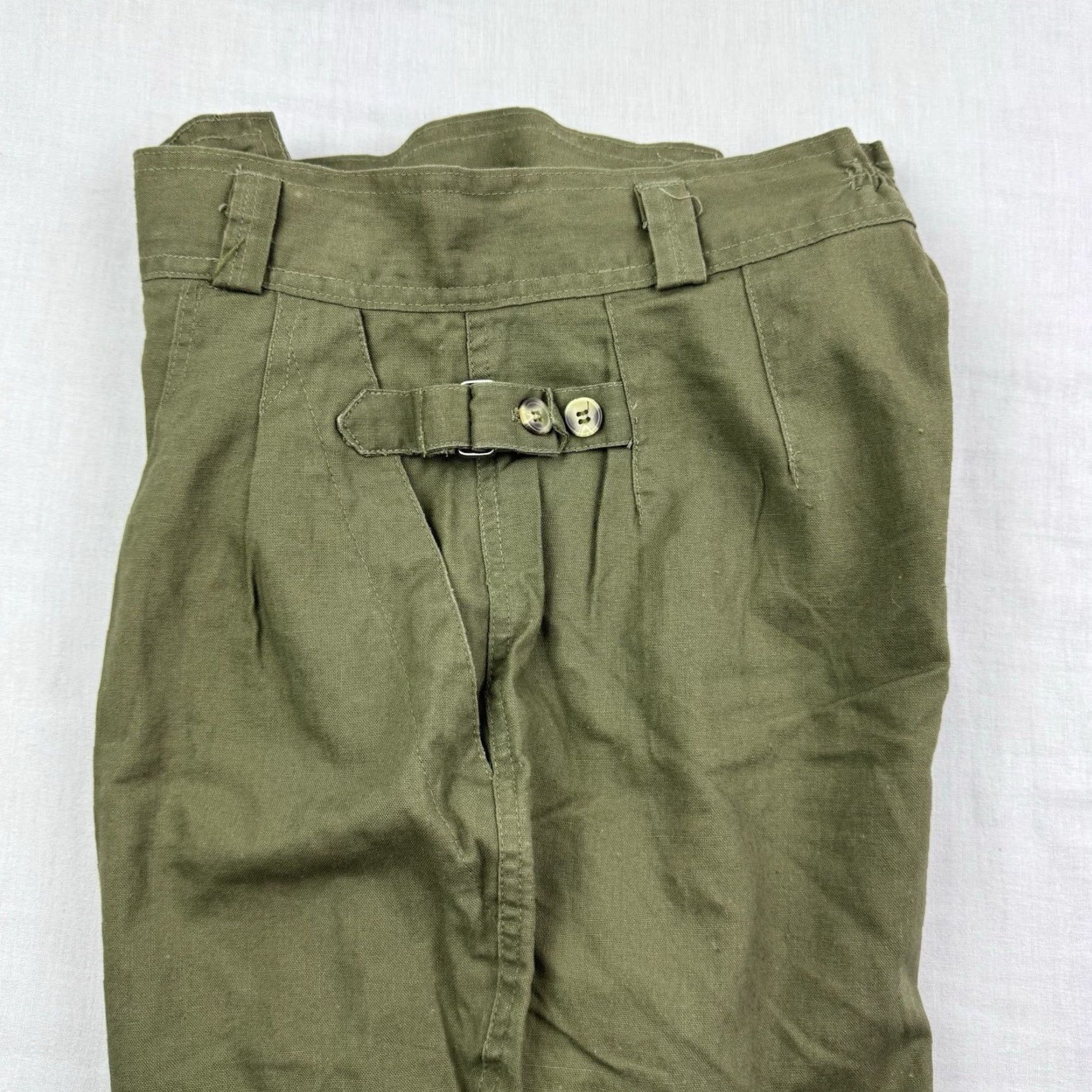 Vintage VINTAGE Morgan Square Safari Shorts Womens 14 Green High Waisted 80s Chino Size 36" / US 14 / IT 50 - 2 Thumbnail