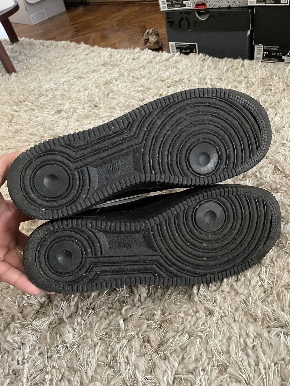 Nike Nike Air Force 1 Black White Size US 8 / EU 41 - 8 Thumbnail