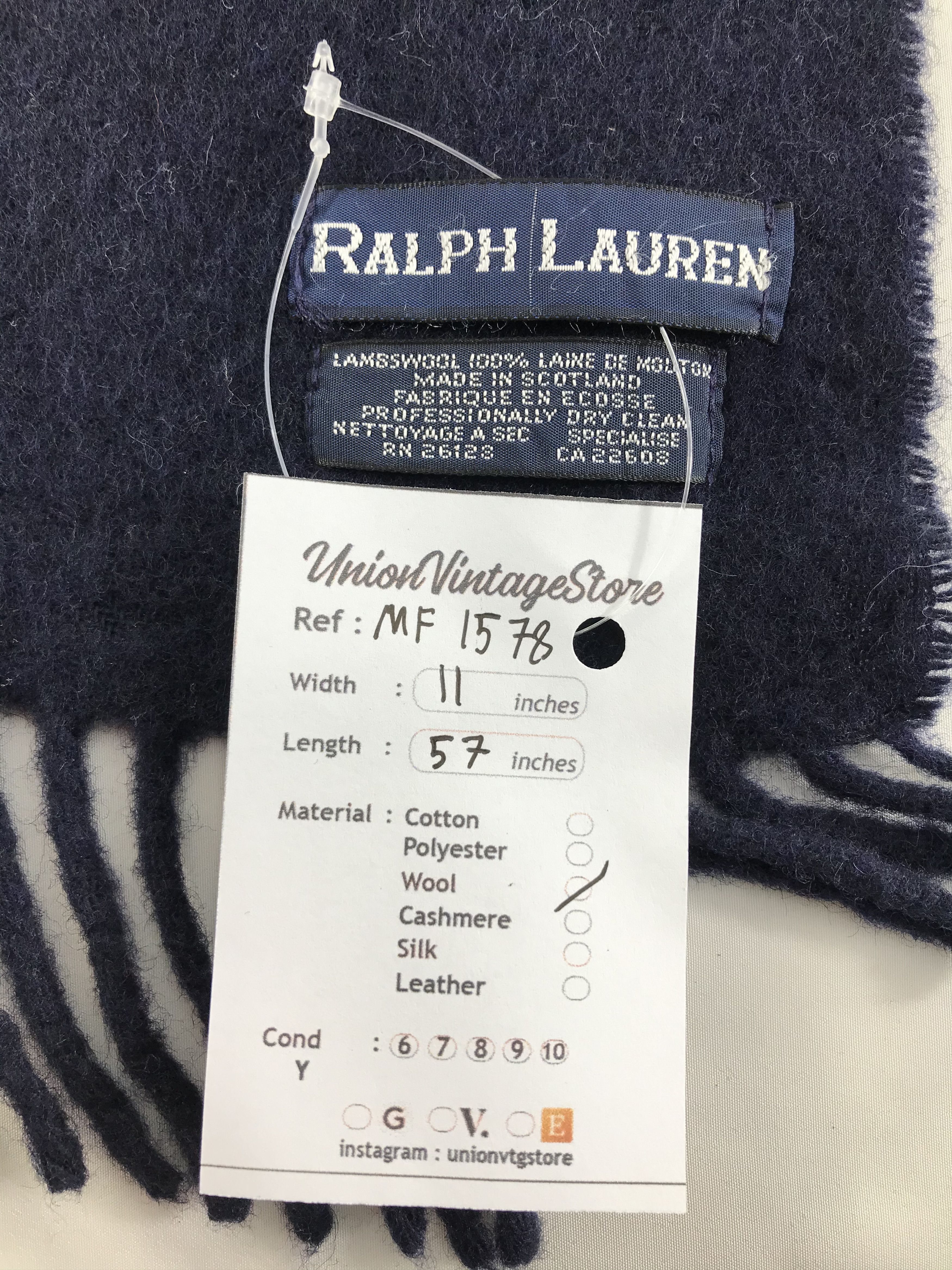 Ralph Lauren Vintage Ralph Lauren Scarf/Muffler/Neckwear MF1578 Size ONE SIZE - 6 Thumbnail
