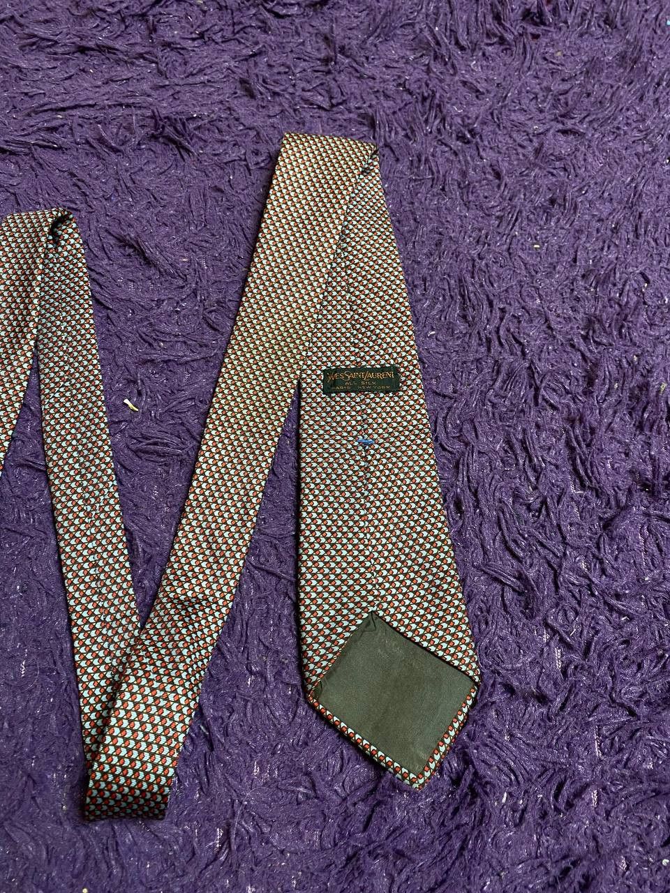 Yves Saint Laurent Vintage luxury Tie print Y2K Yves Saint Laurent all silk Size ONE SIZE - 6 Thumbnail