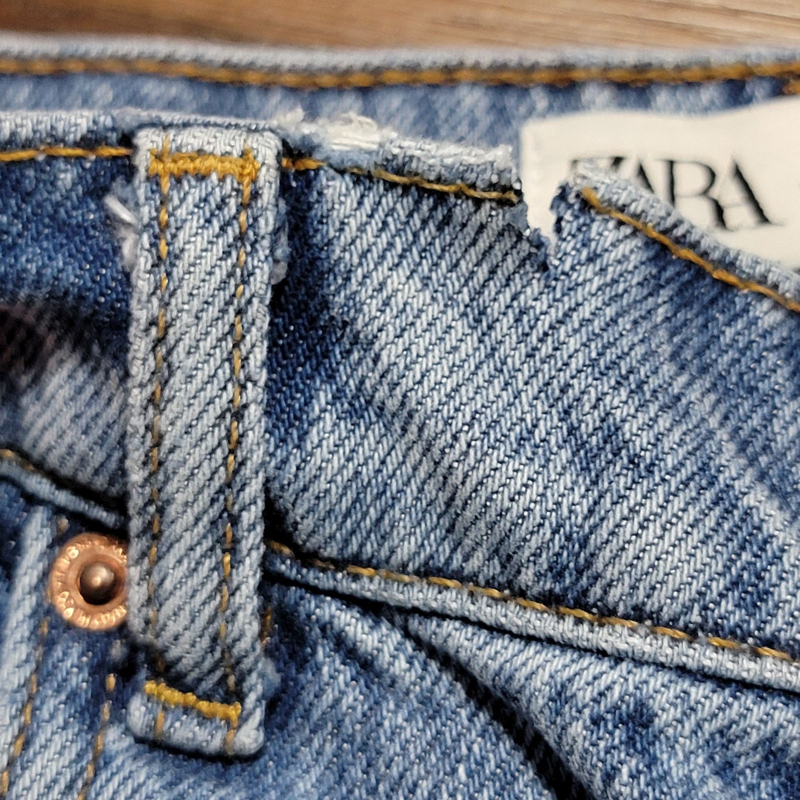 Zara Zara 90's Full Length Straight Denim Jeans w/ Raw Hem - 6 Size 28" / US 6 / IT 42 - 10 Thumbnail