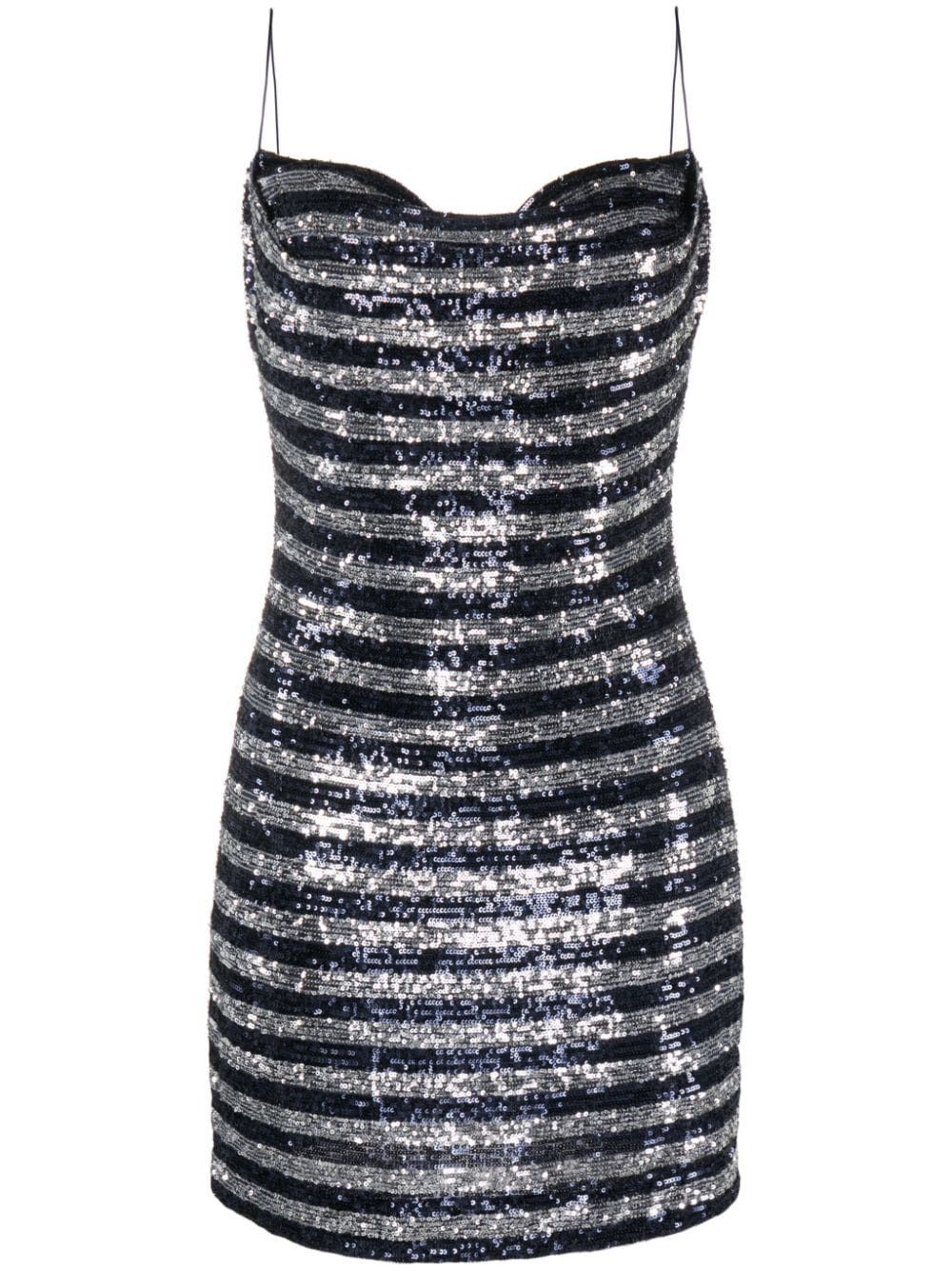 Balmain BABYDOLL COWL NECK GLITTER SHORT DRESS Size M / US 6-8 / IT 42-44 - 1 Thumbnail