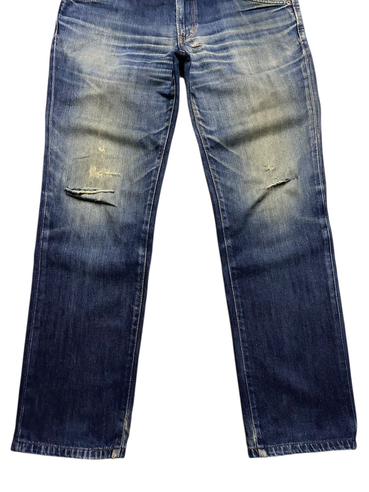 Edwin Vintage Edwin EV Mud Wash Distressed Straight Fit Jeans Size US 34 / EU 50 - 5 Thumbnail