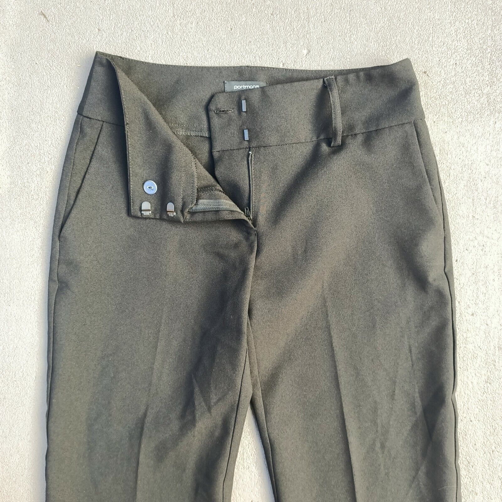 Vintage Vintage Y2K 2000s Portmans Pants Black Flare Bootcut Size 8 Size 27" / US 4 / IT 40 - 4 Thumbnail