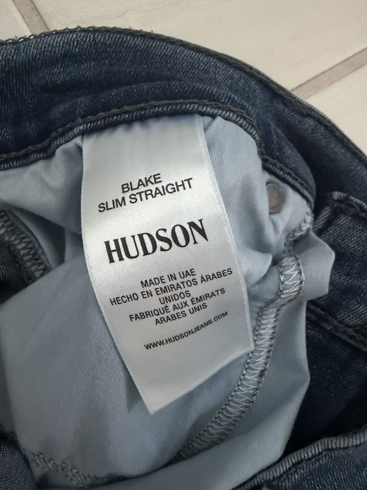 Hudson HUDSON Blake Slim Straight Jeans Light Wash Faded Denim Y2K Size US 34 / EU 50 - 5 Thumbnail