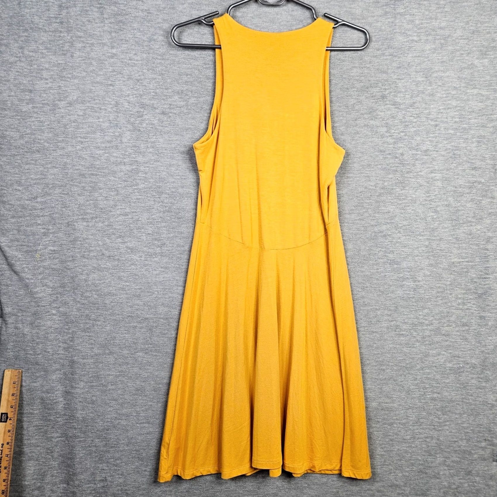 Athleta Athleta Dress Yellow Round Neck Sleeveless A-Line Women's ST Regular Size Size S / US 4 / IT 40 - 2 Thumbnail