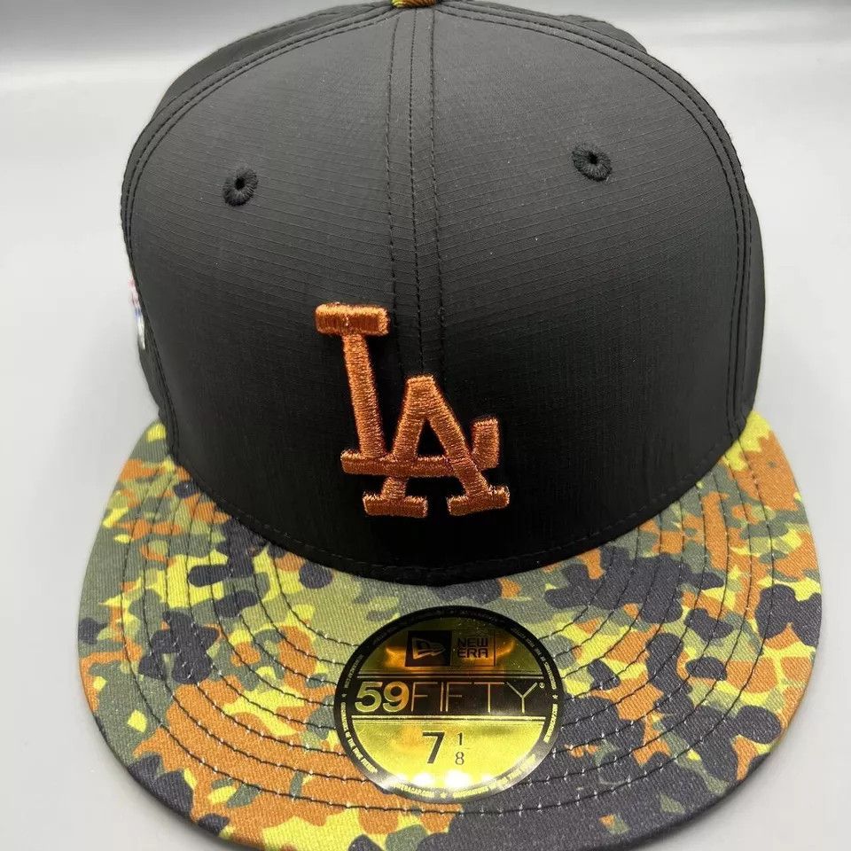New Era Los Angeles LA Dodgers Hat Men 7 1/8 59Fifty New Era Fitted Size ONE SIZE - 2 Thumbnail