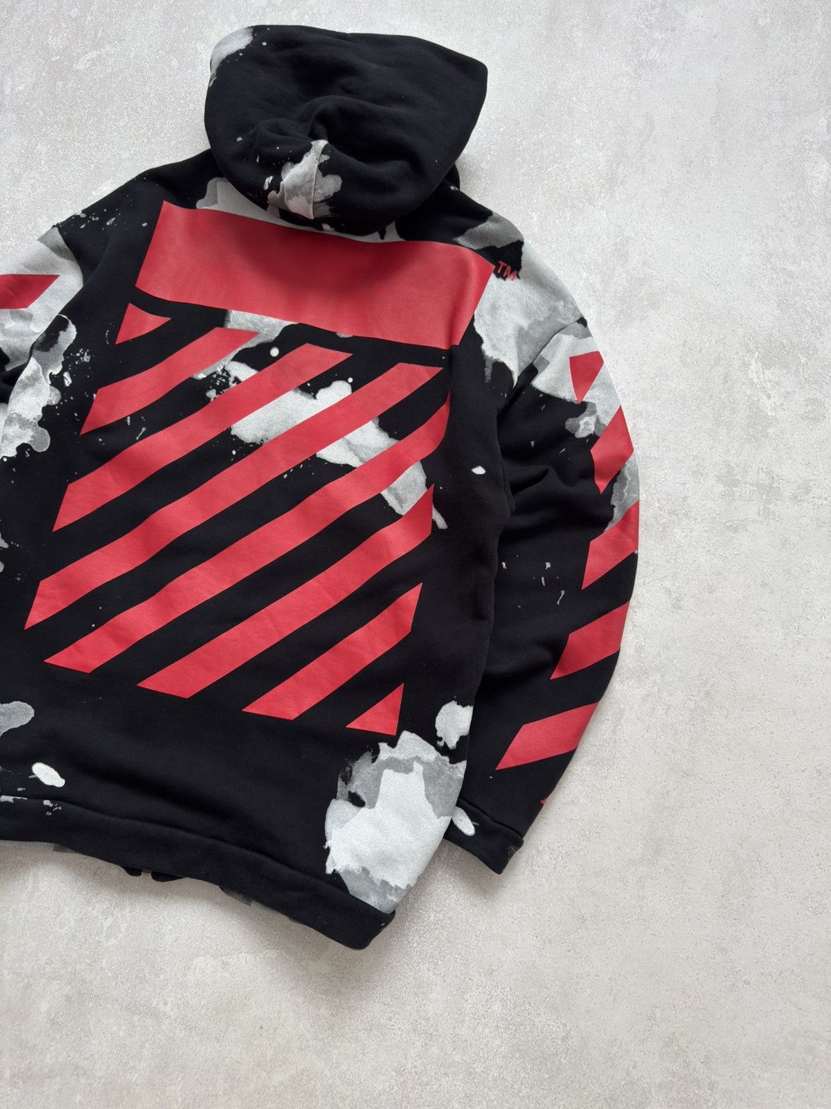 Japanese Brand × Off-White Off-White Oversized Liquid Spots Zip Hoodie Size US XS / EU 42 / 0 - 4 Thumbnail