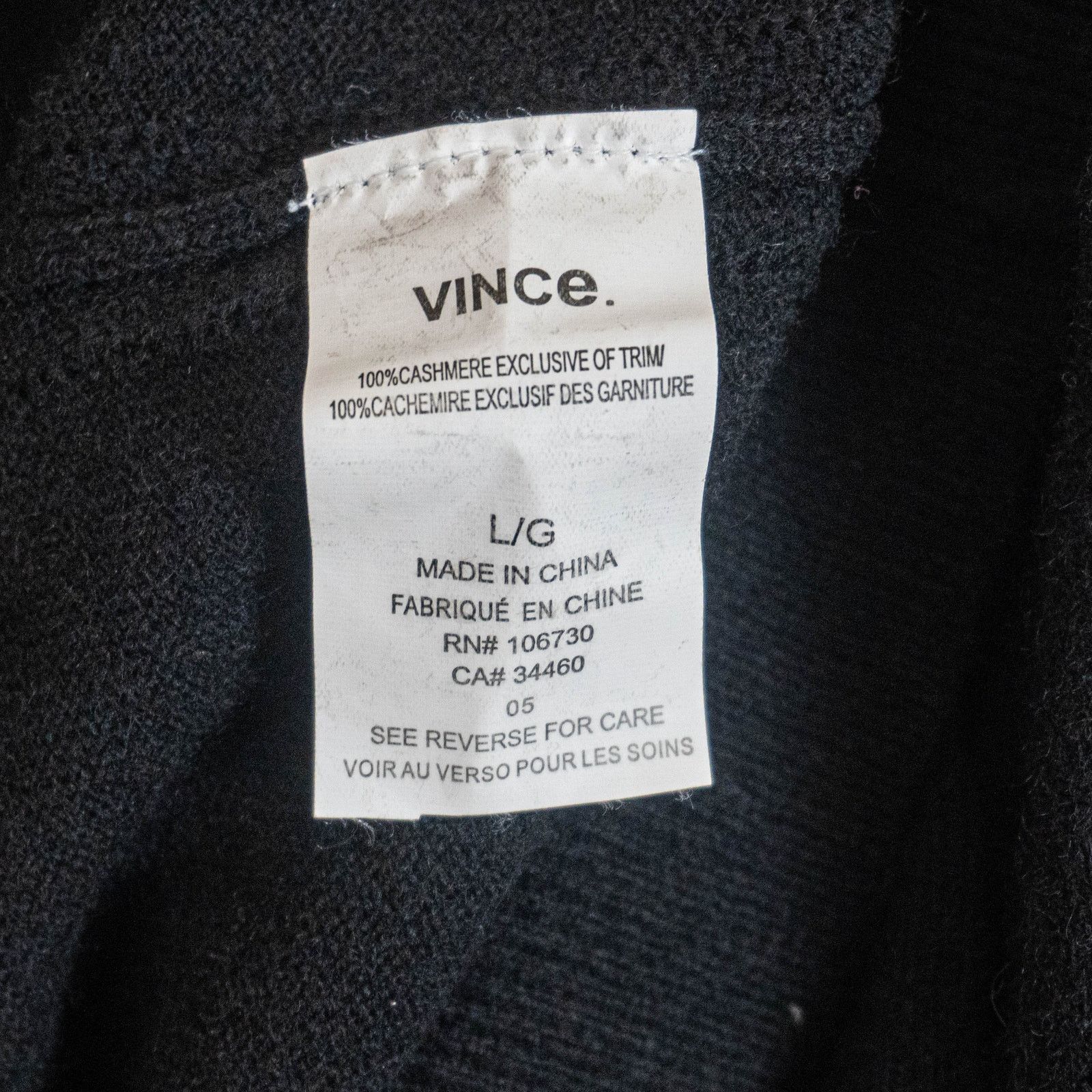 Vince Vince 100% Cashmere Cold Shoulder Sweater in black Large Size L / US 10 / IT 46 - 8 Thumbnail