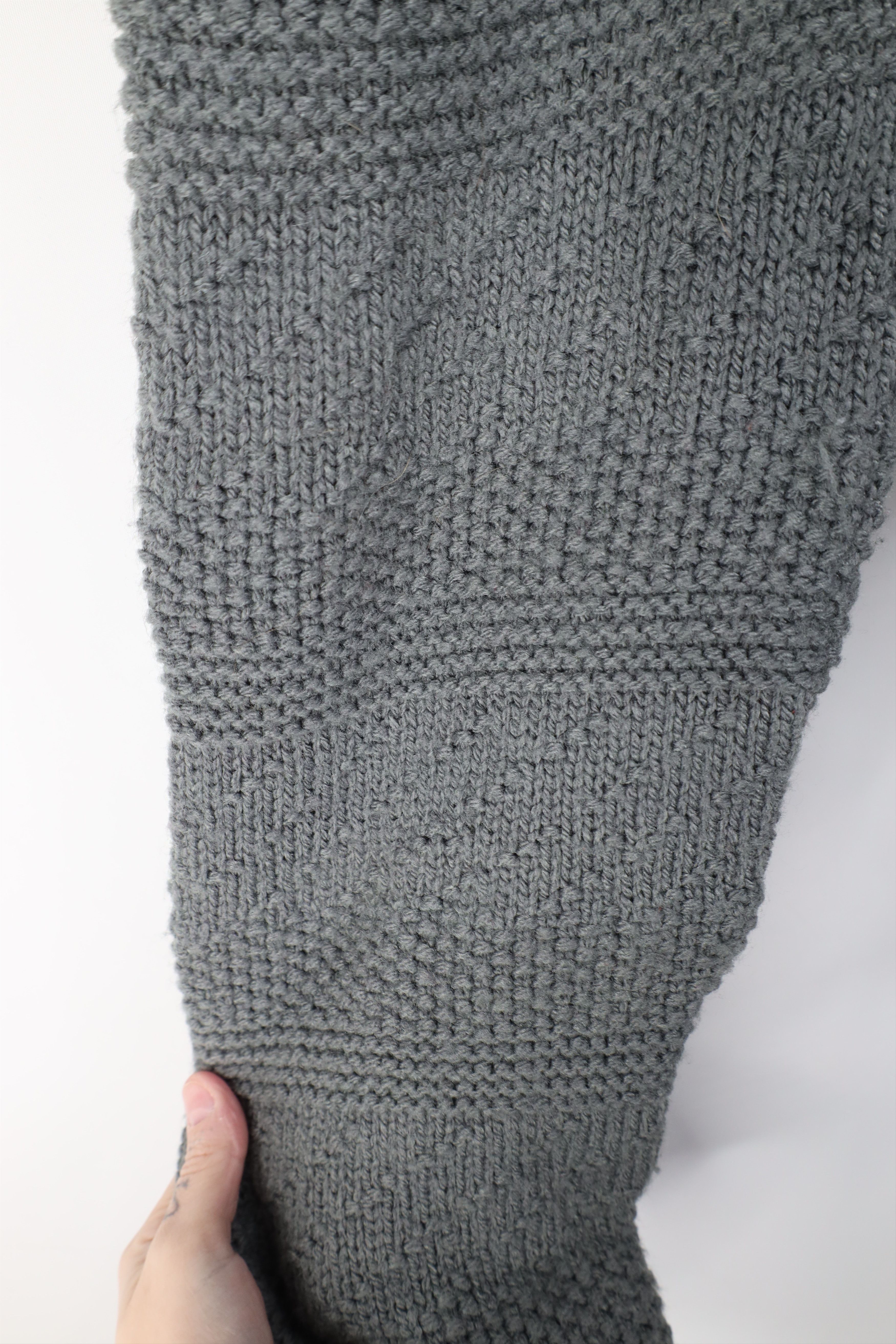 Vintage Vintage 90s Streetwear Ribbed Knit Crewneck Sweater Gray USA Size XL / US 12-14 / IT 48-50 - 7 Thumbnail