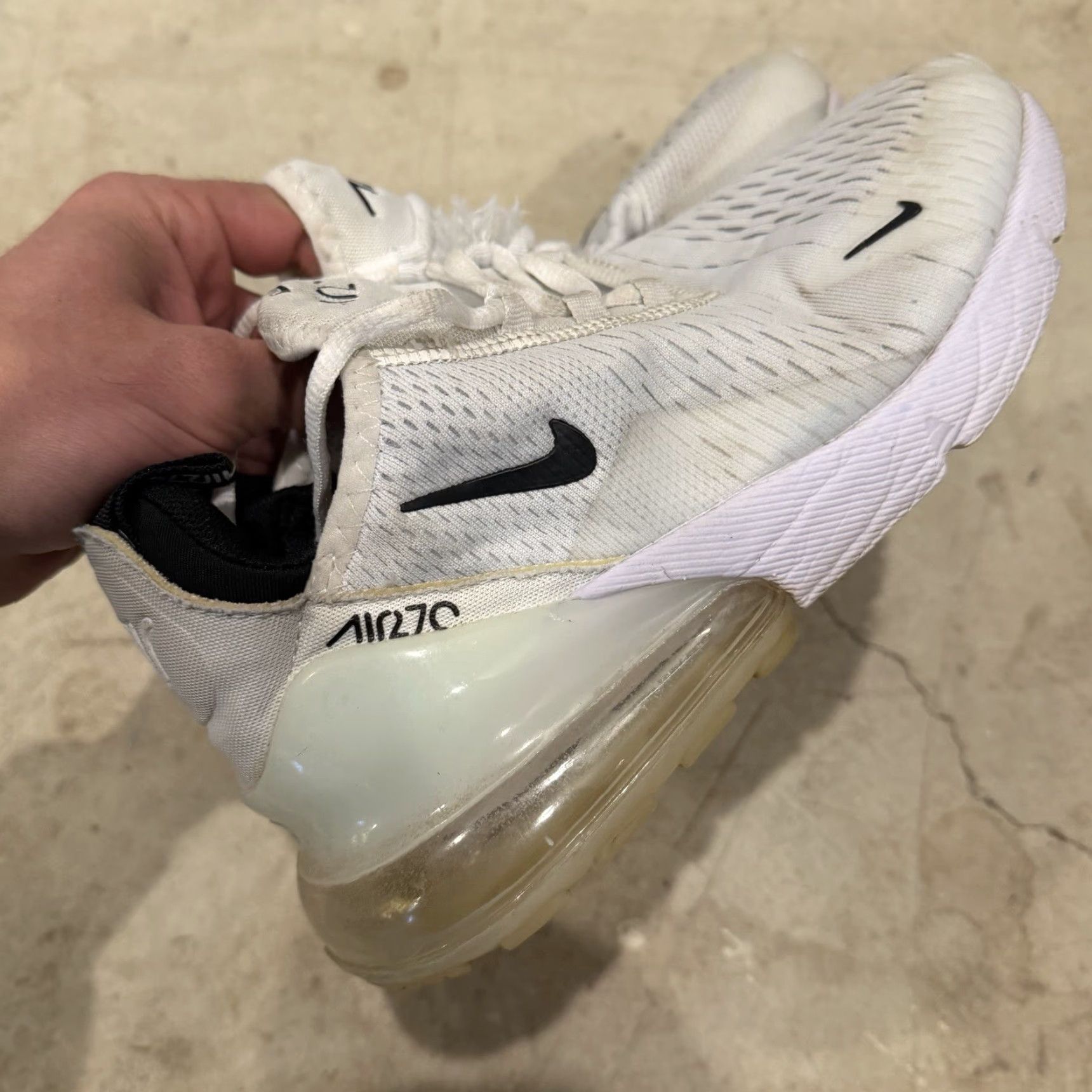 Nike Nike Air Max 270 Womens Size 7 White Black Sneakers AH6789 100, Nike Air Max, Sneaker, Women Size US 5 / IT 35 - 4 Thumbnail