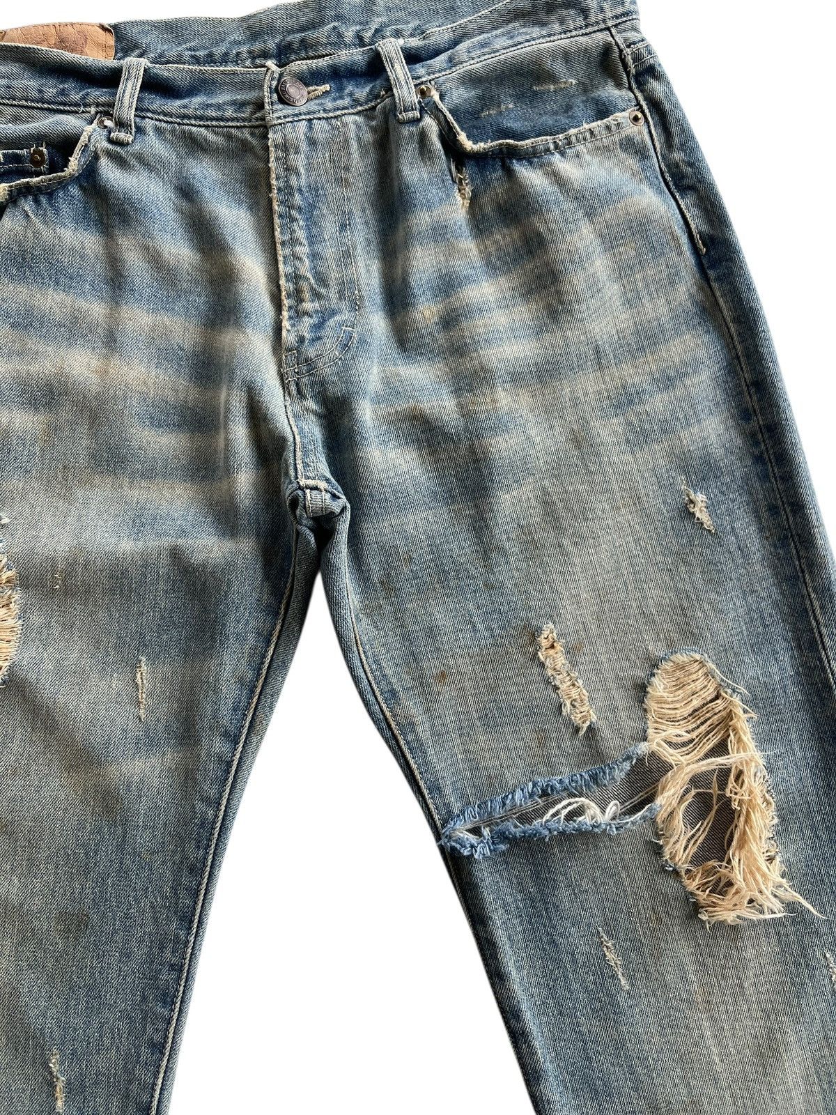 Japanese Brand Vintage Retro Girl Dirty Distressed Denim Jeans Streetwear Size 34" / US 12 / IT 48 - 7 Thumbnail