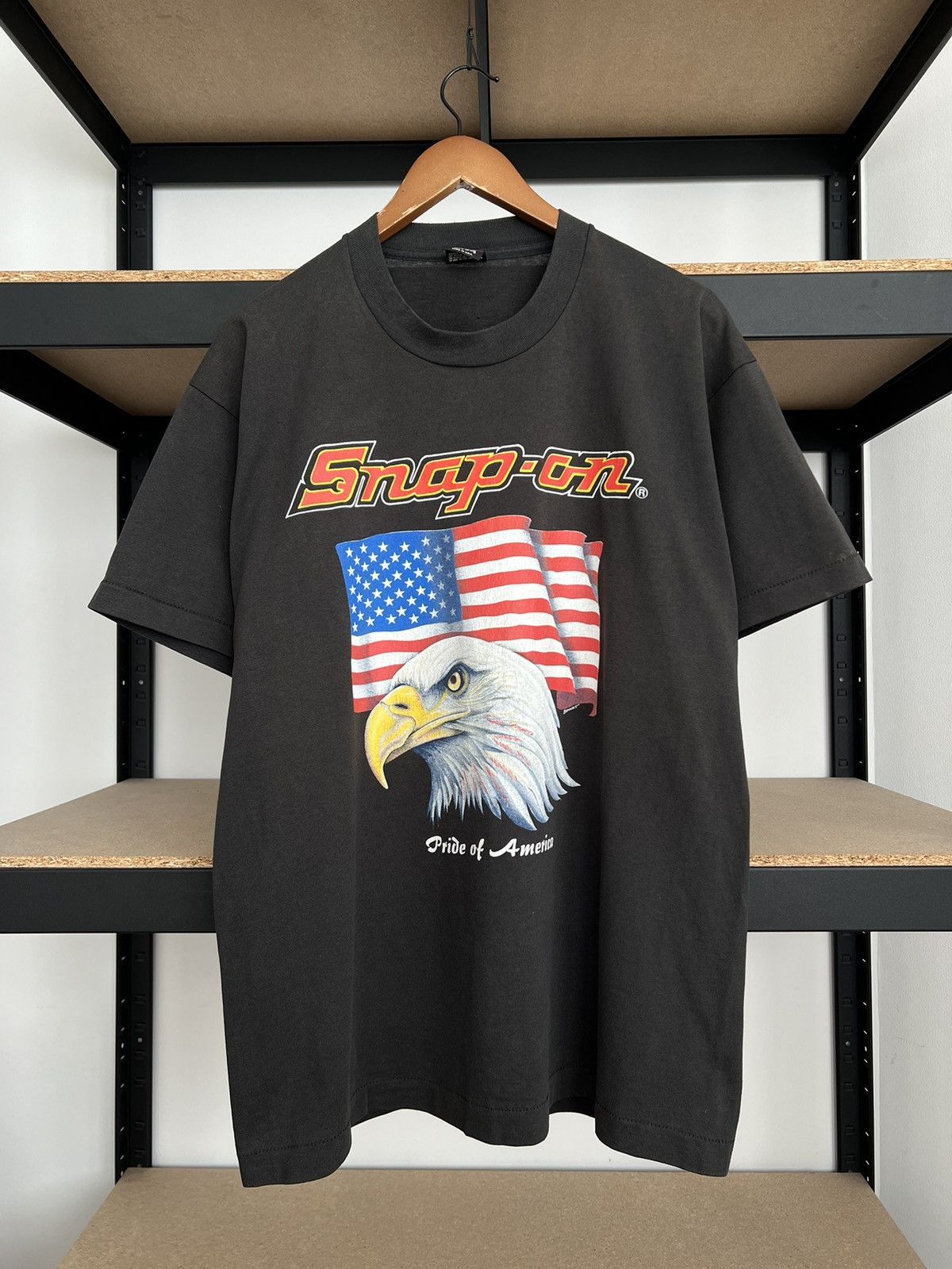 Vintage Vintage 90s Snap-on Tools Eagle Pride of America USA Flag Size US XL / EU 56 / 4 - 1 Thumbnail