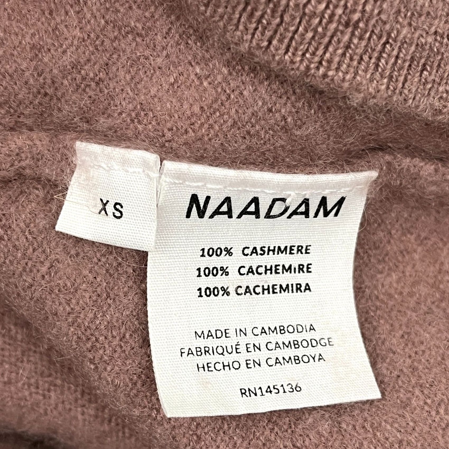 NAADAM VINTAGE Naadam Cashmere Sweater Womens 2XS Brown Crew Pullover Old Money Quiet Luxe Prep Size XXS / US 00 / IT 34 - 3 Thumbnail