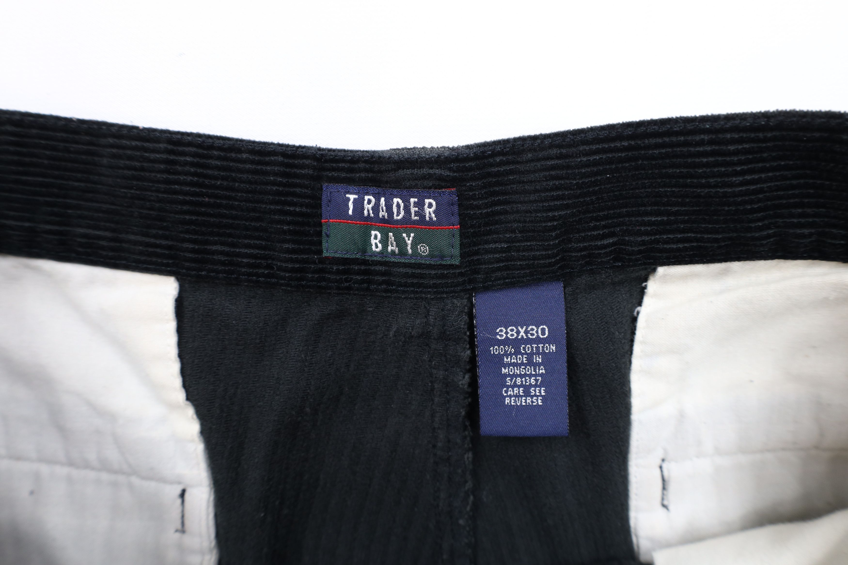Vintage Vintage 90s Streetwear Cuffed Wide Leg Corduroy Pants Black Size US 38 / EU 54 - 8 Thumbnail