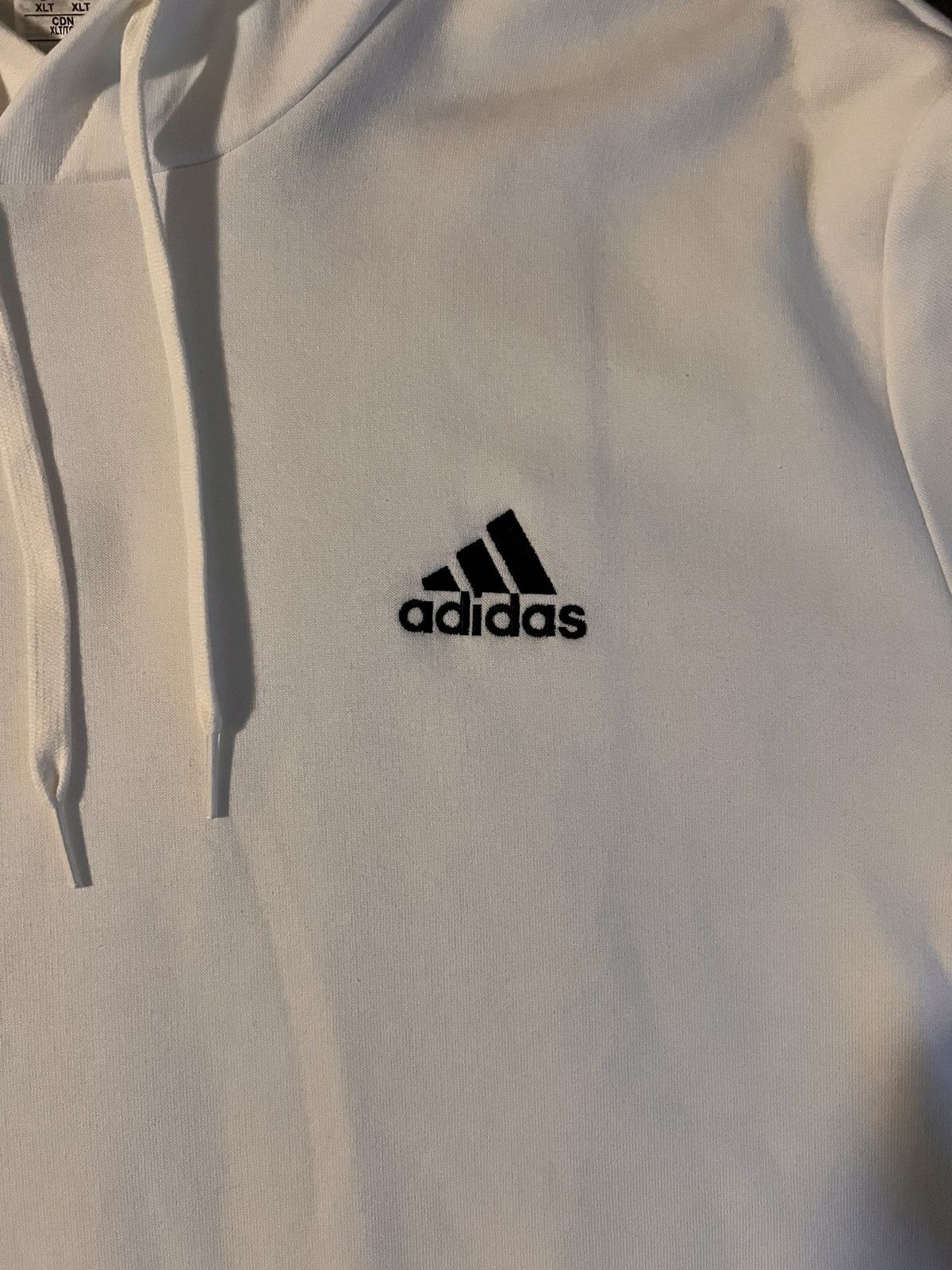 Adidas Adidas Sweatshirt All White Fleece Pullover Size US XL / EU 56 / 4 - 2 Thumbnail