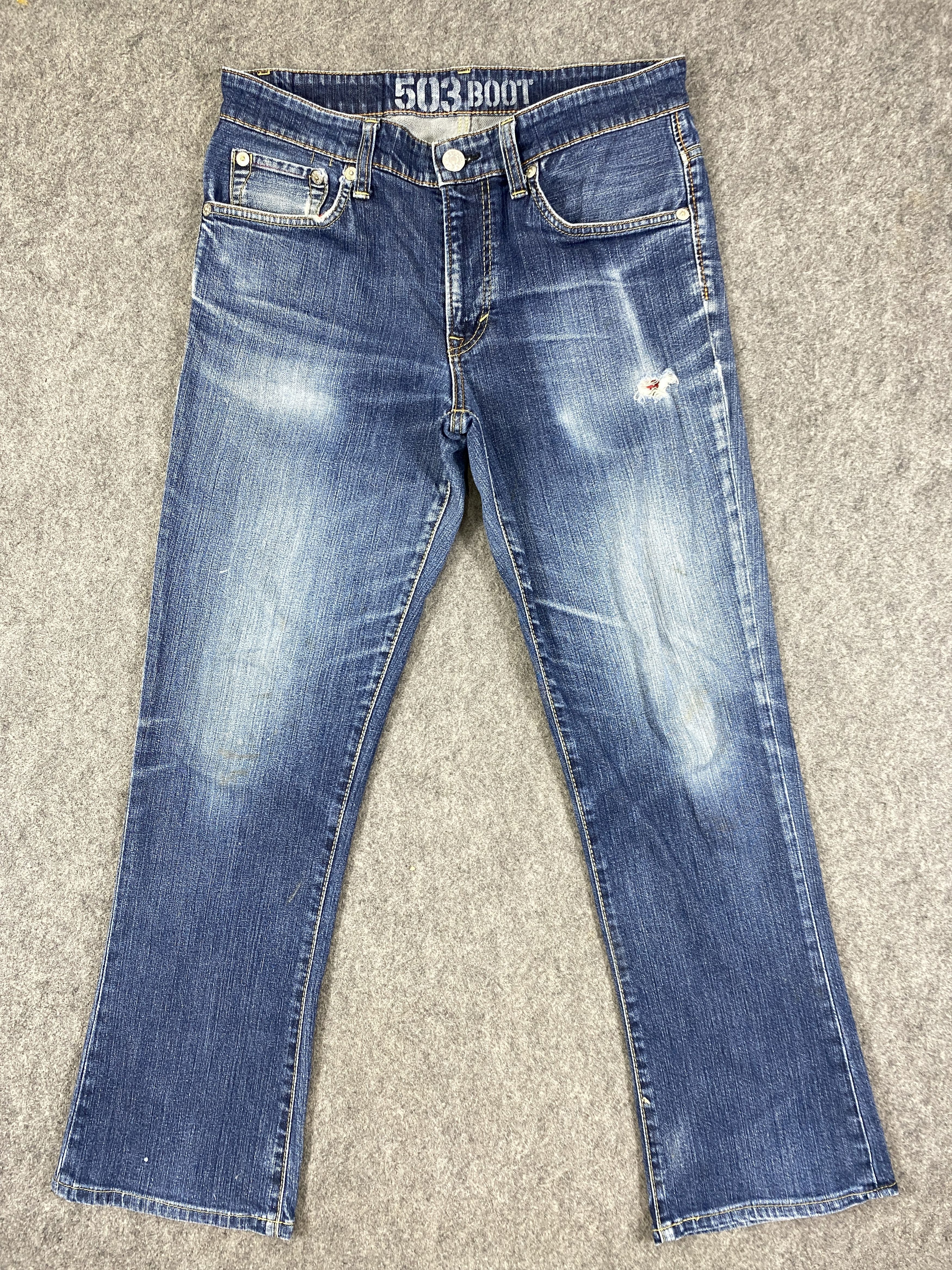 Japanese Brand Vintage Edwin 503 Flare Boot Cut Jeans 33x29.5 - JN3274 Size US 33 - 1 Thumbnail