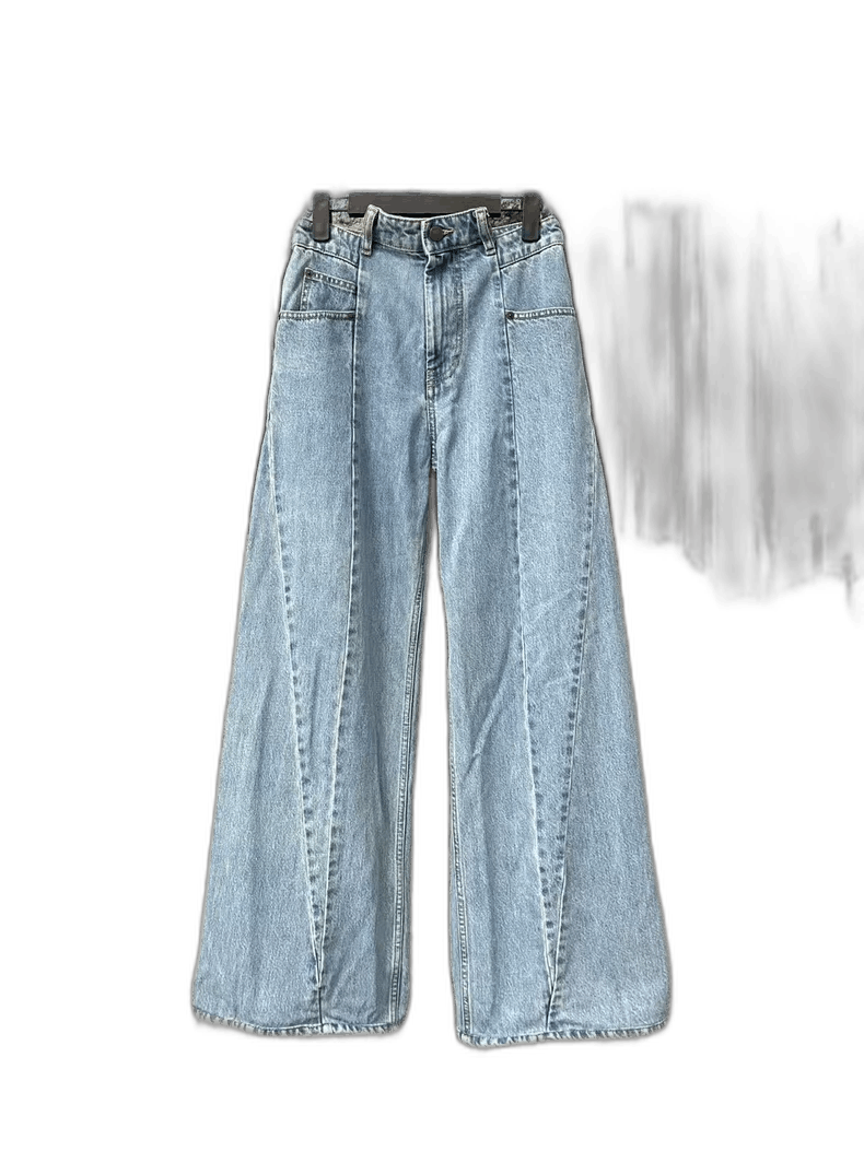 Maison Margiela Maison Margiela Deconstructed Denim Wide-Leg Pants Size US 38 / EU 54 - 1 Thumbnail