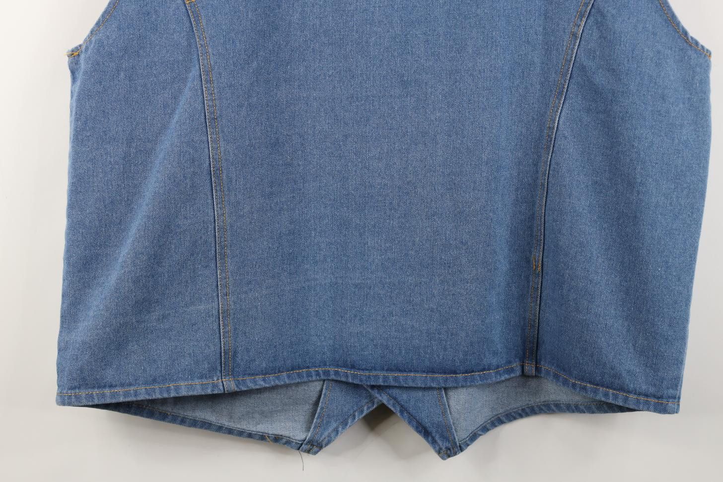 Vintage Vintage 90s Streetwear Western Cowboy Denim Jean Vest Jacket Size US XL / EU 56 / 4 - 14 Thumbnail