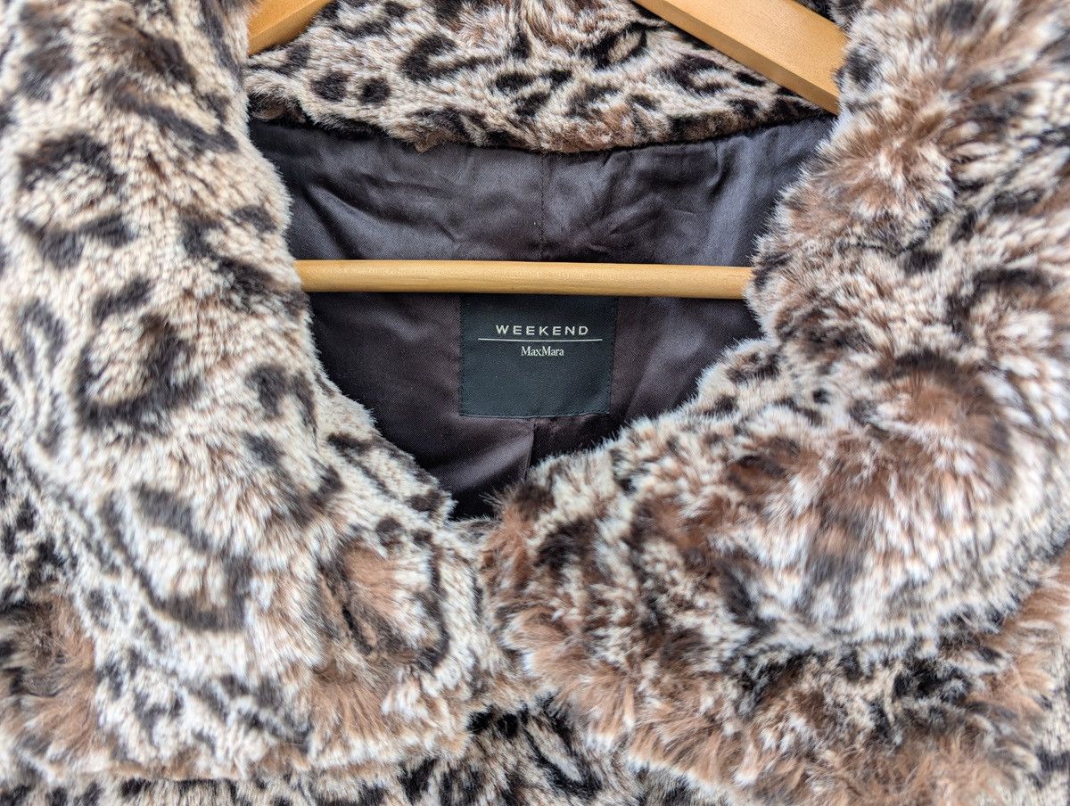 Weekend Max Mara Max Mara Faux Fur Coat Teddy Bear Leopard Print Size S / US 4 / IT 40 - 4 Thumbnail