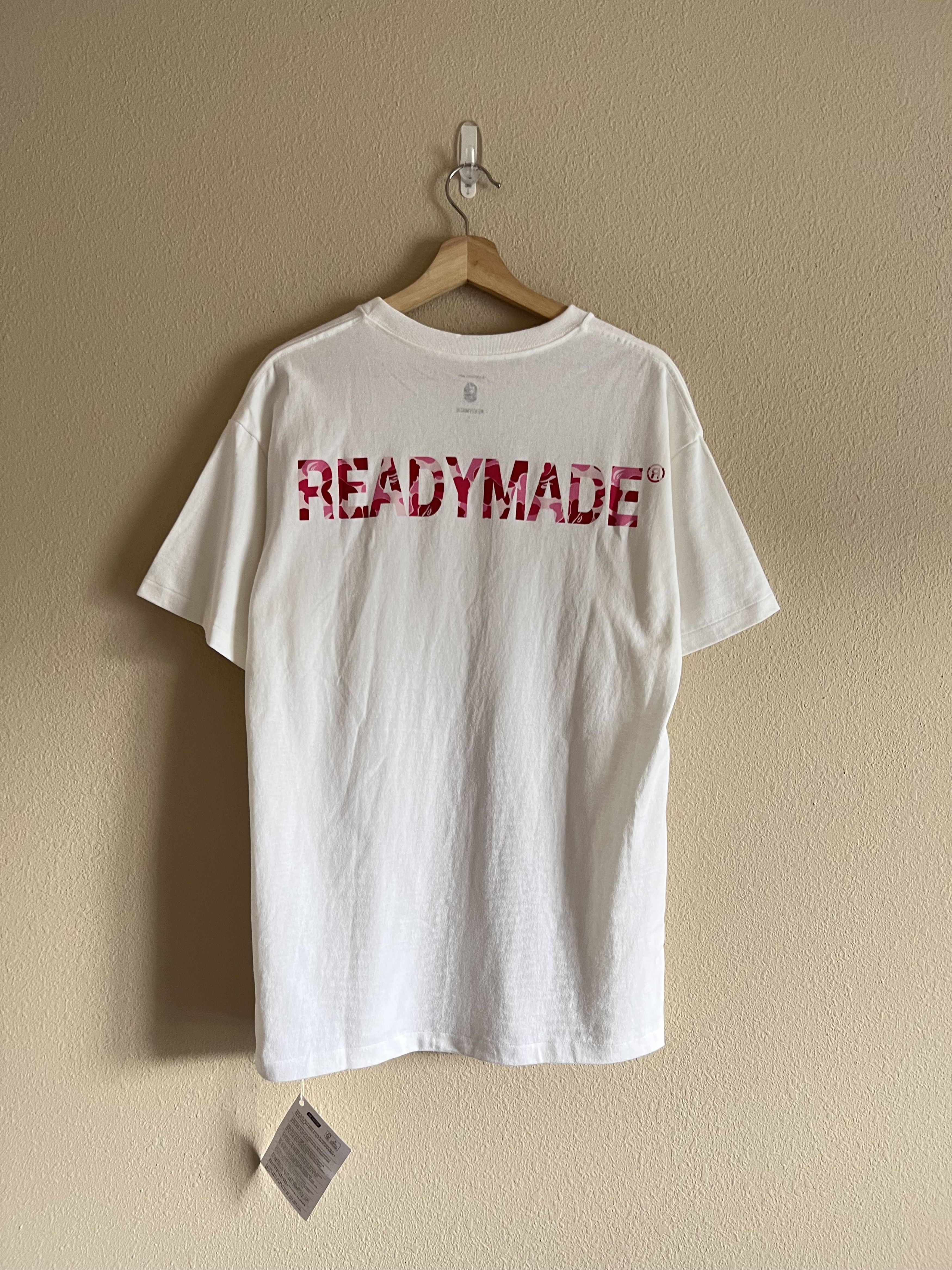 Bape × READYMADE Readymade Bape Camo Logo Tee in Pink White Size US M / EU 48-50 / 2 - 2 Thumbnail