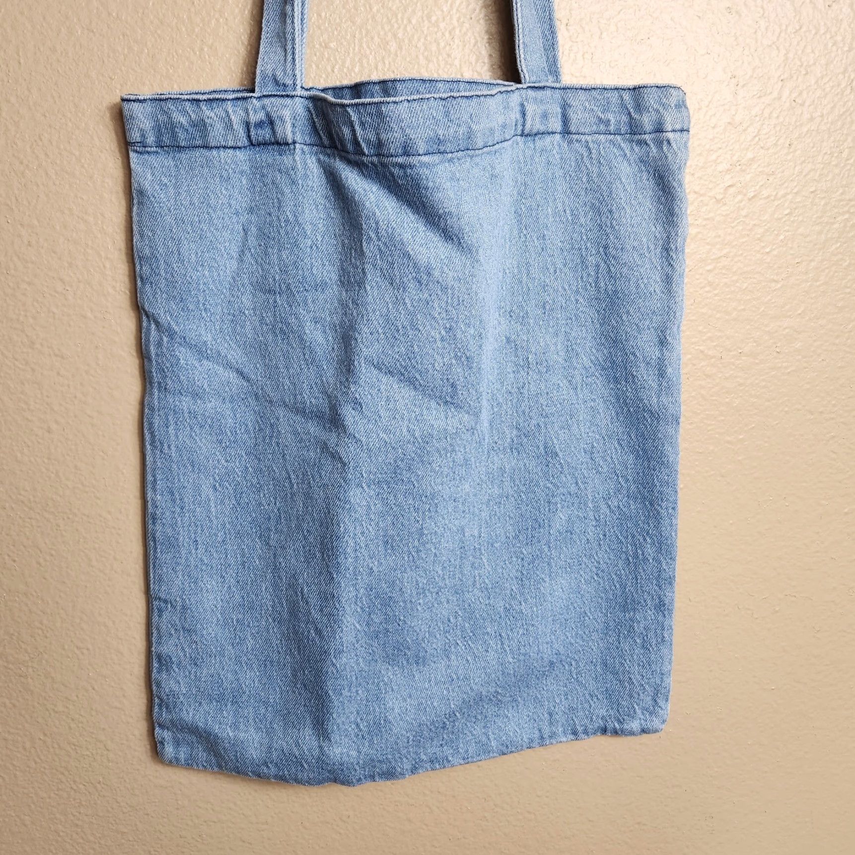 Vintage Maurices Tote Bag Denim Western Horse Cowgirl Open Top Denim Blue 14Wx16H Medium Women Size M / US 6-8 / IT 42-44 - 3 Thumbnail