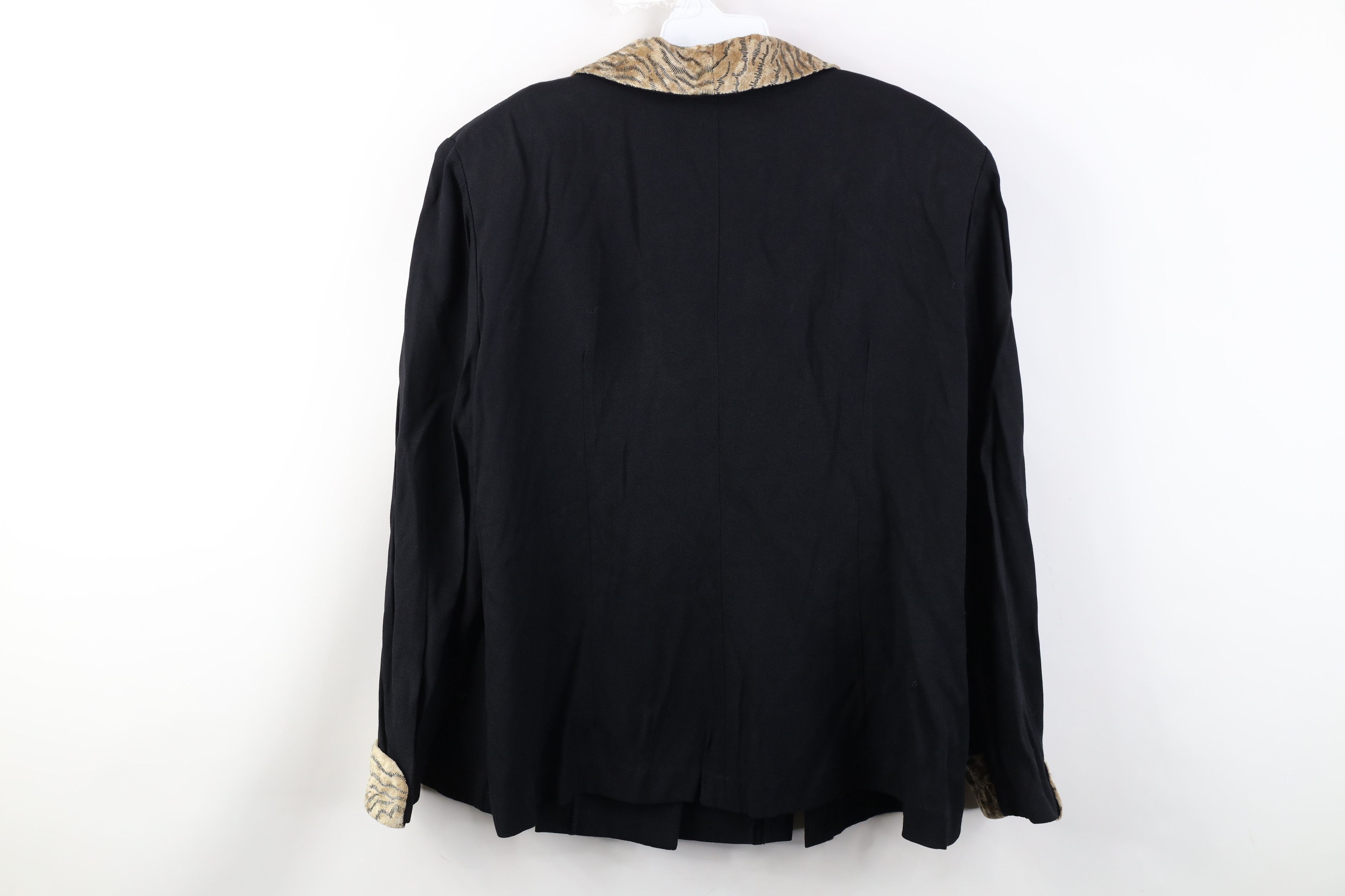 Vintage Vintage 90s Streetwear Knit Evening Blazer Jacket Black USA Size XXL / US 16-18 / IT 52-54 - 12 Thumbnail