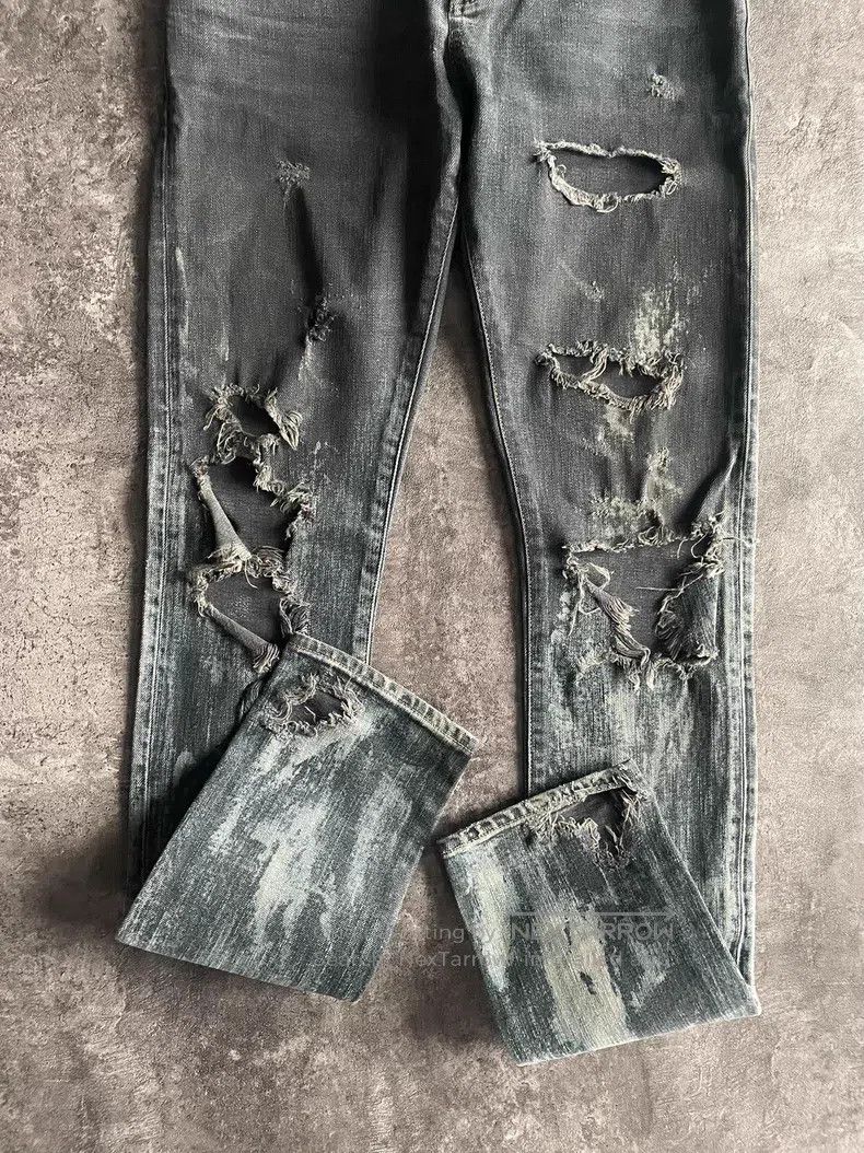 Saint Laurent Paris Saint Laurent Paris Oily Tattered Destruction Size US 29 - 3 Thumbnail