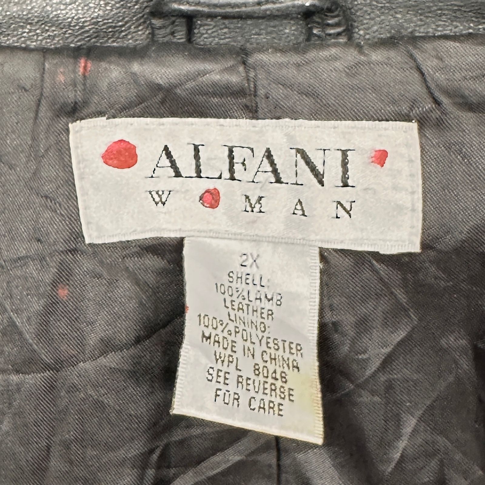 Alfani Vintage Alfani Woman Lamb Leather Coat Womens 2X Black Size XXL / US 16-18 / IT 52-54 - 3 Thumbnail